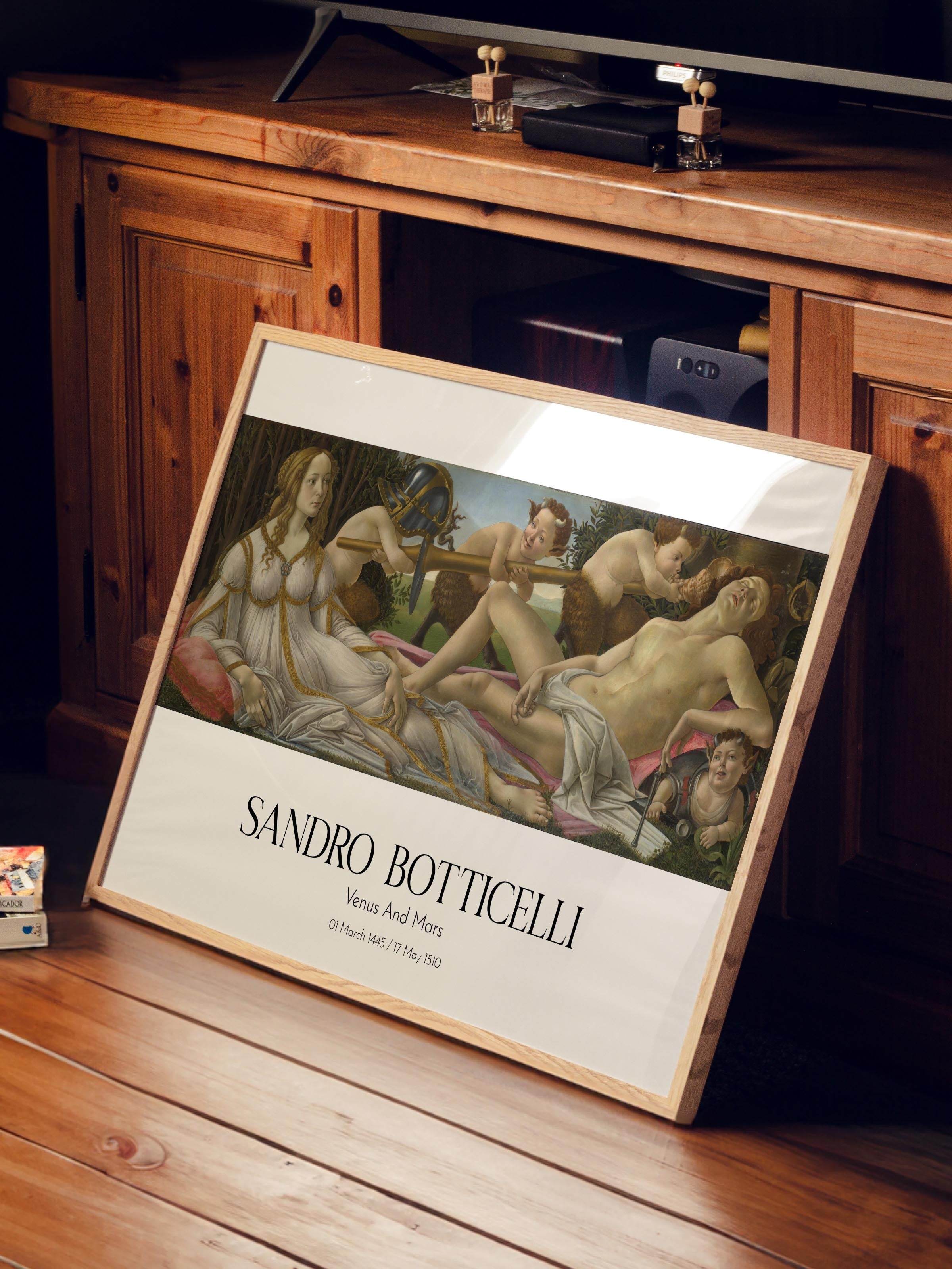 Sandro Botticelli - Venus And Mars, Ahşap Çerçeveli Tablo, Sanat Serisi NO:110766