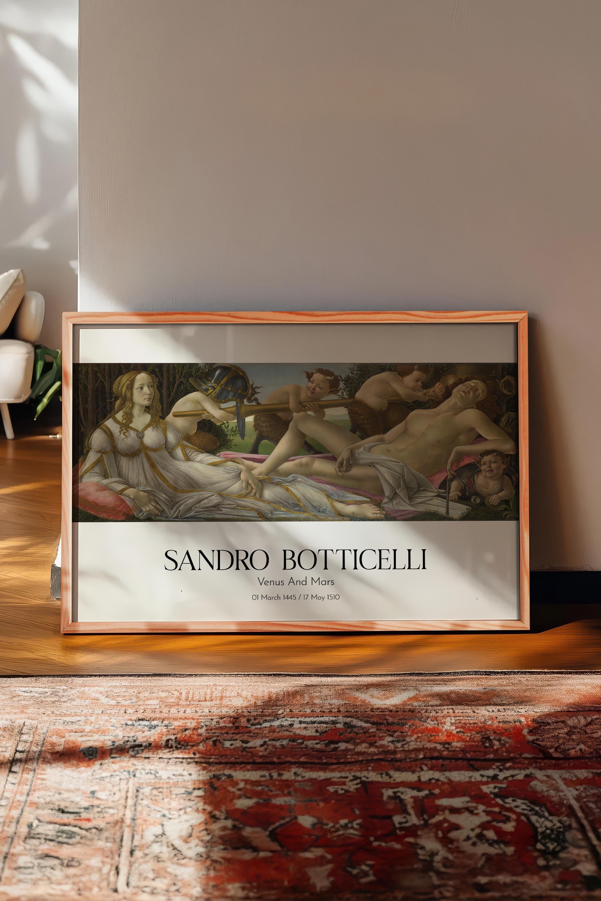 Sandro Botticelli - Venus And Mars, Ahşap Çerçeveli Tablo, Sanat Serisi NO:110766
