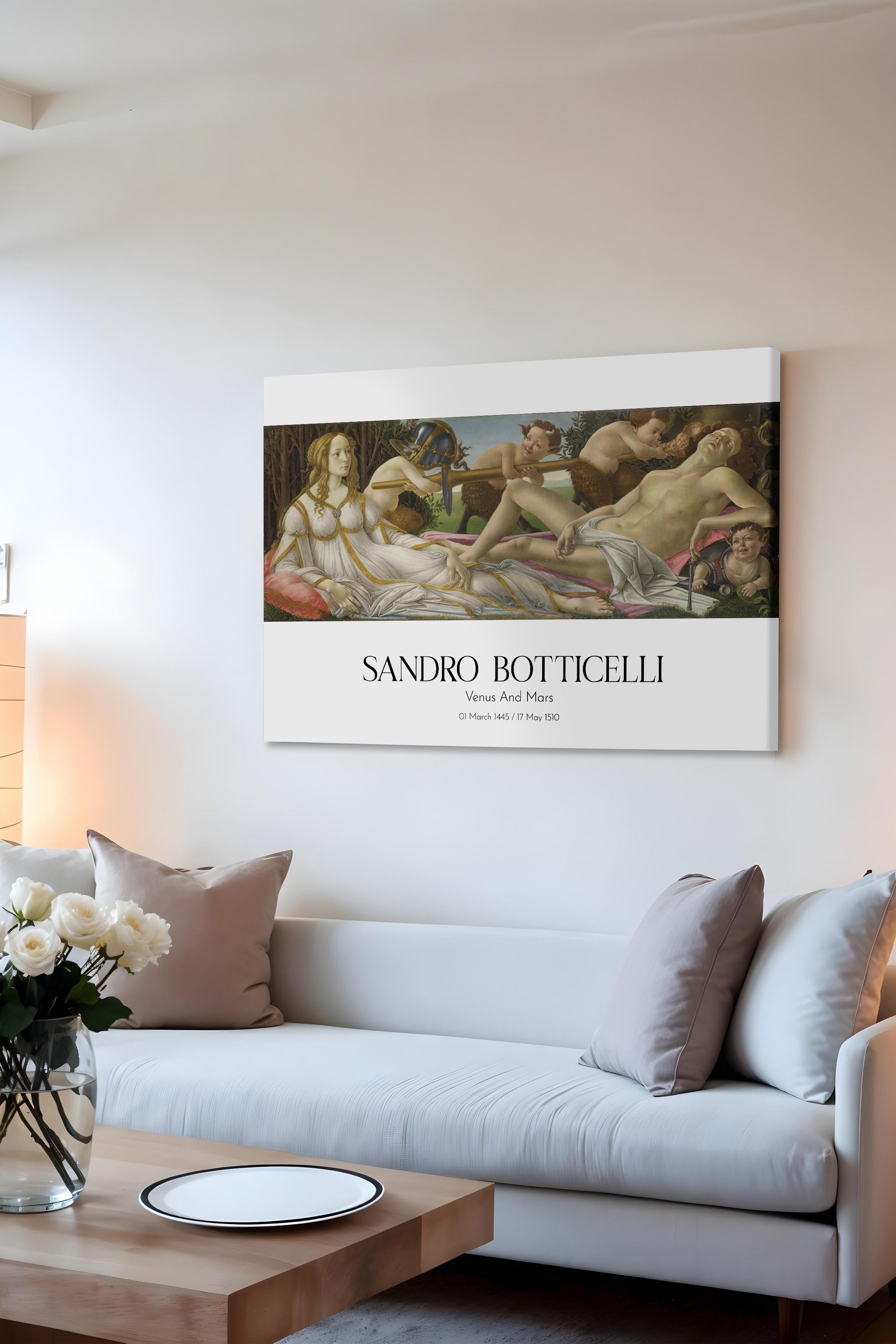 Sandro Botticelli - Venus And Mars, Kanvas Tablo, Sanat Serisi NO:110766