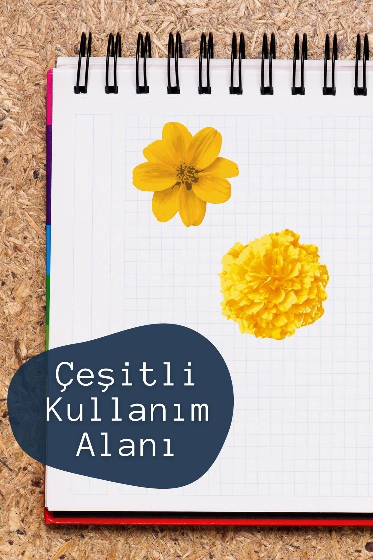 Sarı Temalı Sticker Seti - 16 Adet Etiket Seti- Telefon, Tablet, Defter Laptop Uyumlu Etiket