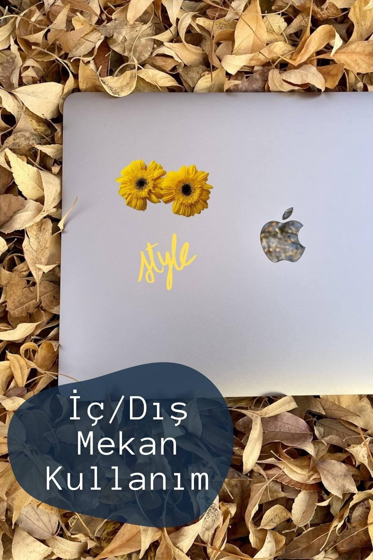 Sarı Temalı Sticker Seti - 16 Adet Etiket Seti- Telefon, Tablet, Defter Laptop Uyumlu Etiket
