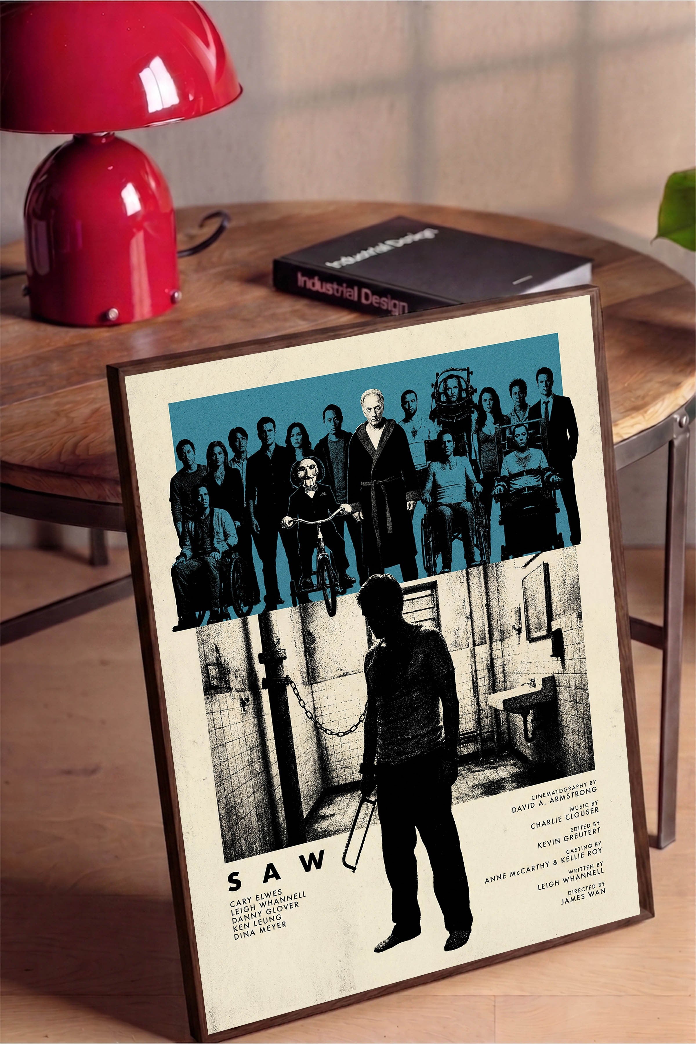 Saw Kahverengi Çerçeveli Poster, Sinema ve Dizi Tablo, Film Dizi Afişleri NO:112824