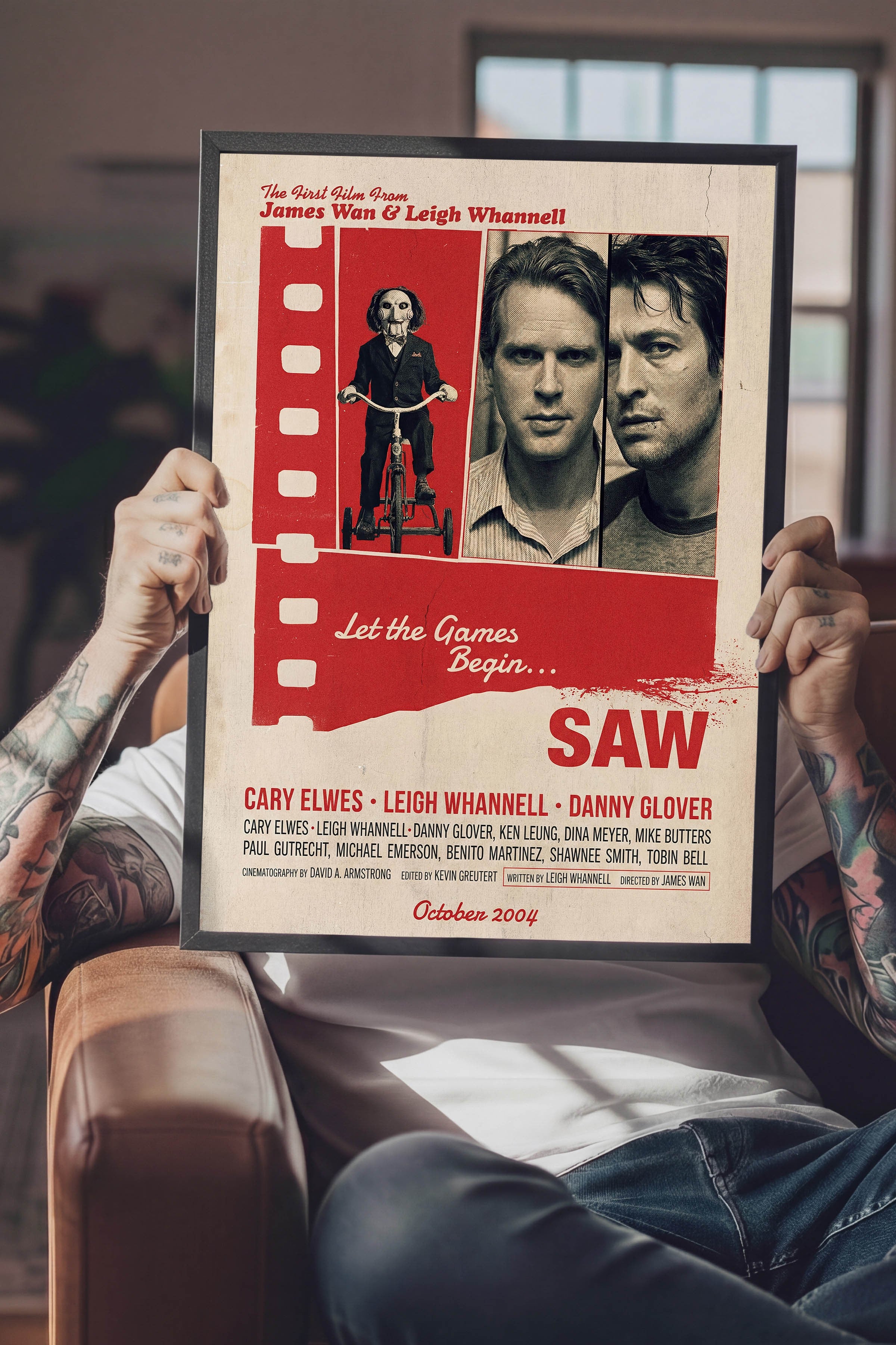 Saw Siyah Çerçeveli Poster, Sinema ve Dizi Tablo, Film Dizi Afişleri NO:112913