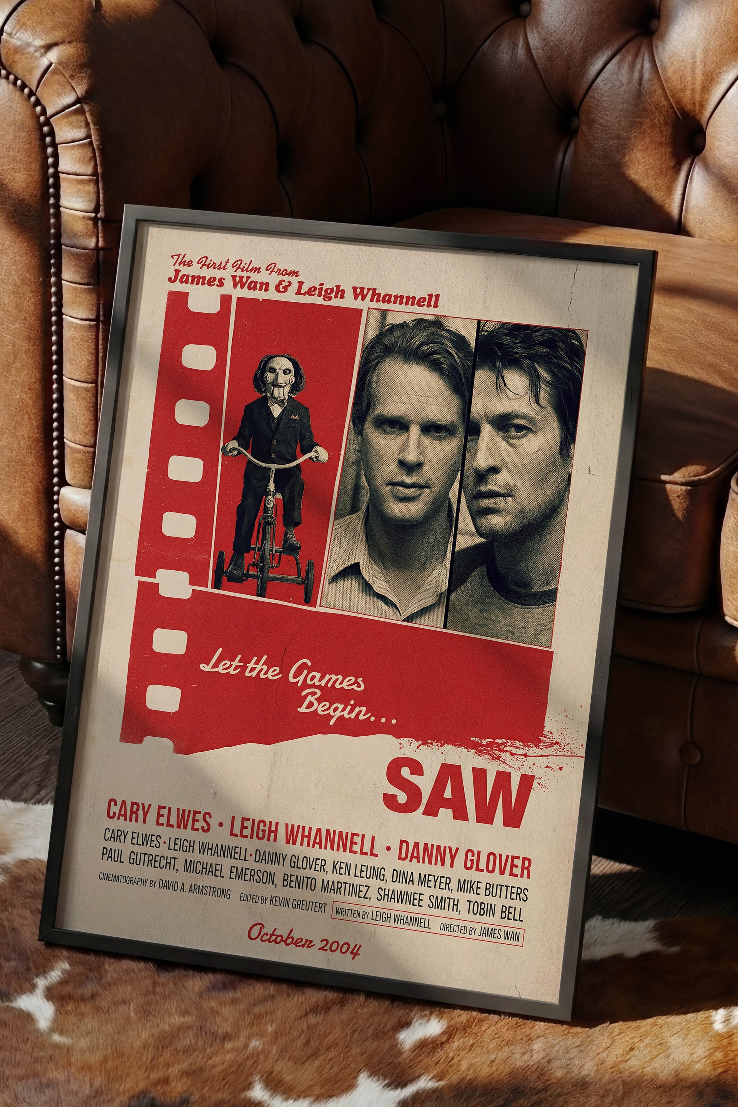 Saw Siyah Çerçeveli Poster, Sinema ve Dizi Tablo, Film Dizi Afişleri NO:112913