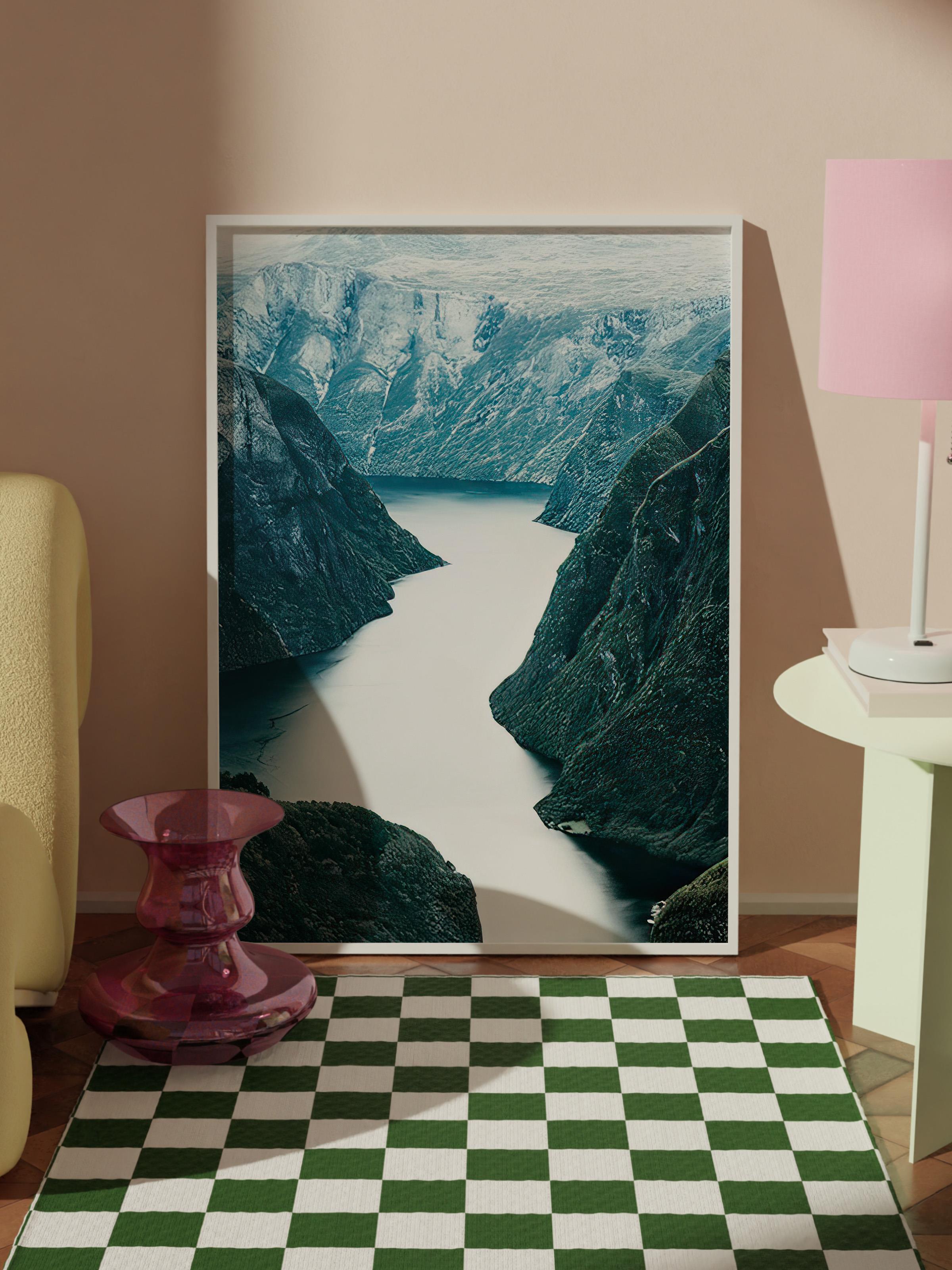 Scandinavian Nature Çerçeveli Tablo, Beyaz Çerçeve ve Poster, Duvar Tablosu Comfort Serisi NO:108363