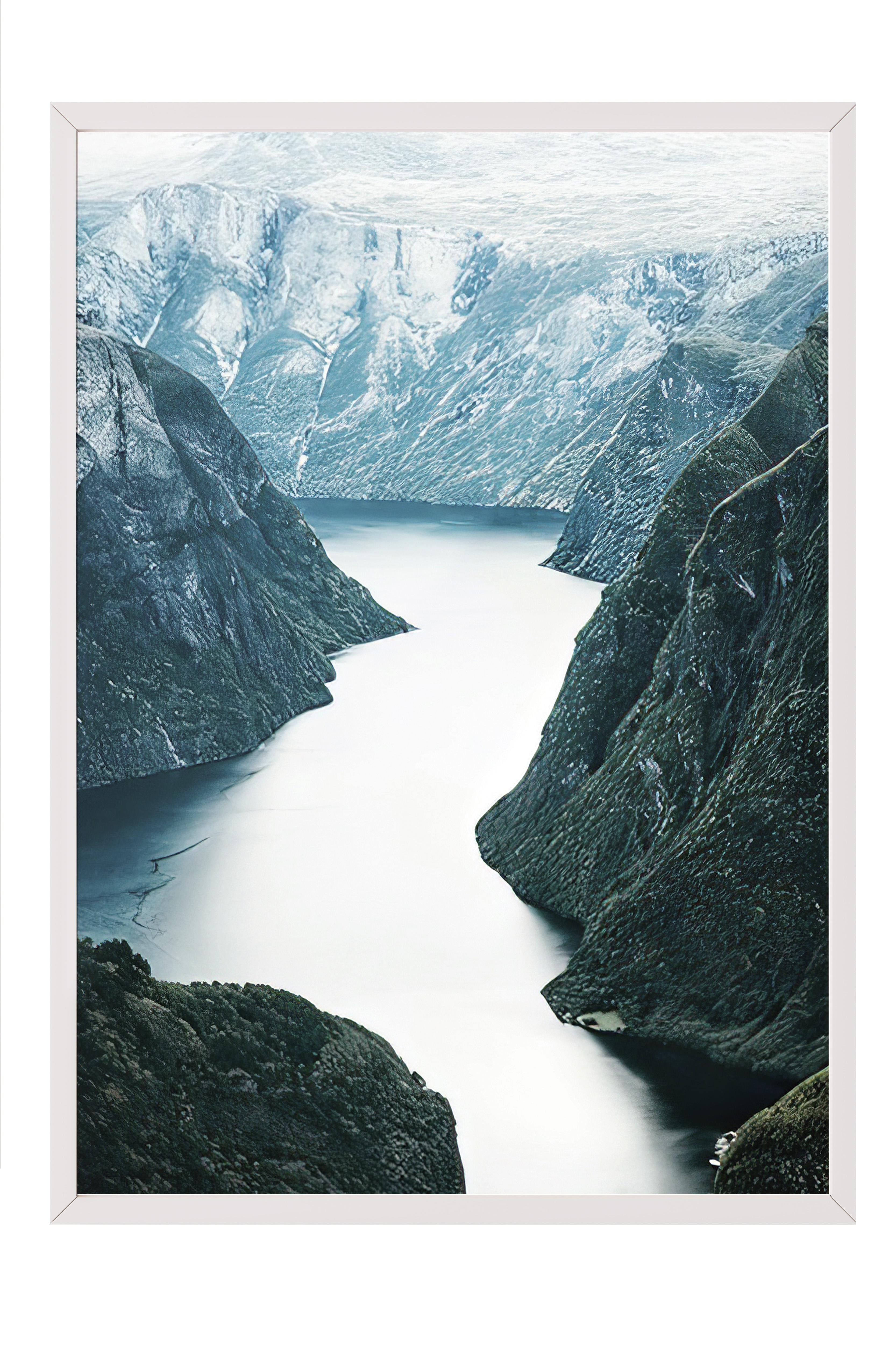 Scandinavian Nature Çerçeveli Tablo, Beyaz Çerçeve ve Poster, Duvar Tablosu Comfort Serisi NO:108363