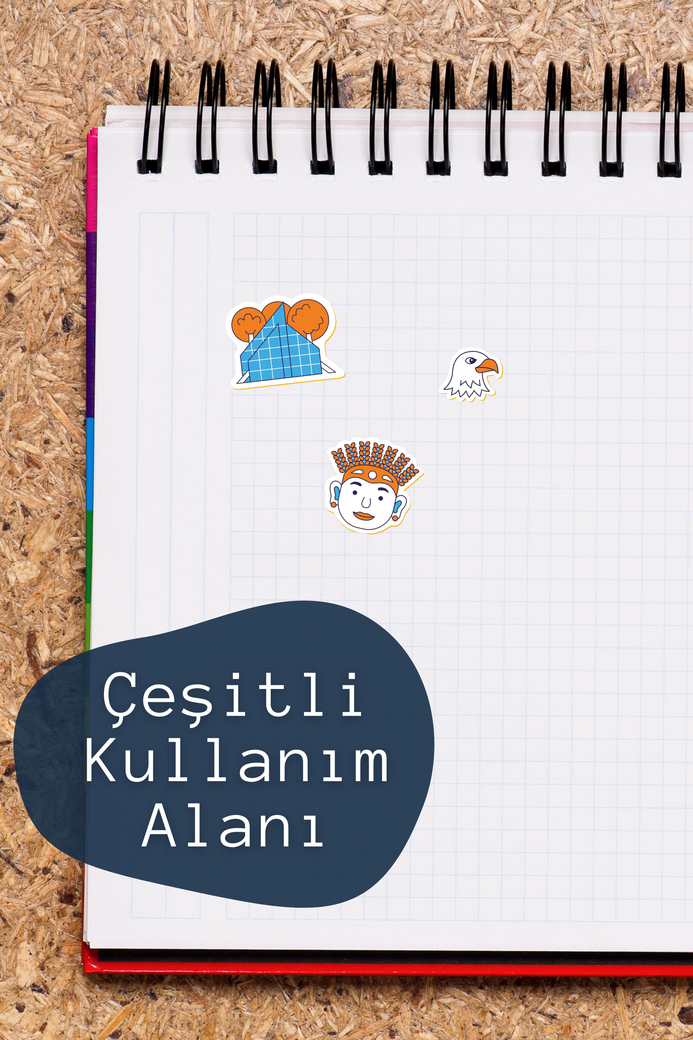Şehirler Temalı Sticker ve Etiket Seti - Orta Boy - Su Geçirmez, Kalın Yapışkanlı Sticker Seti