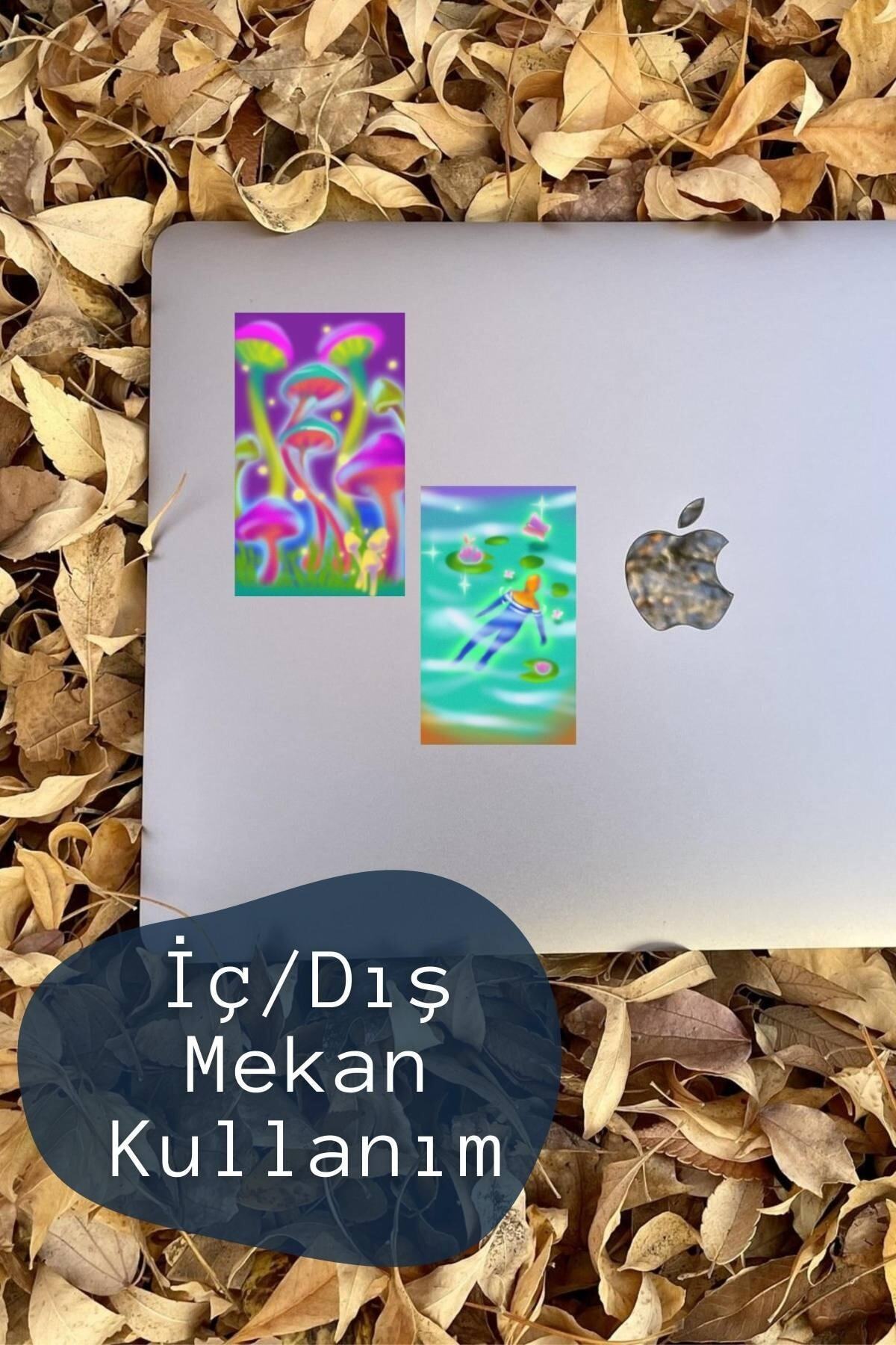 Seyahat Temalı Sticker Seti - 5 Adet Etiket Seti- Telefon, Tablet, Defter Laptop Uyumlu Etiket