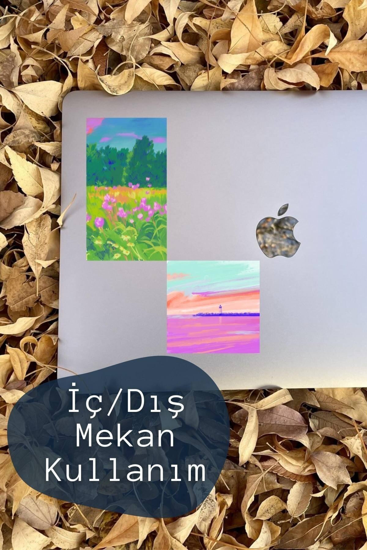 Seyahat Temalı Sticker Seti - 5 Adet Etiket Seti- Telefon, Tablet, Defter Laptop Uyumlu Etiket