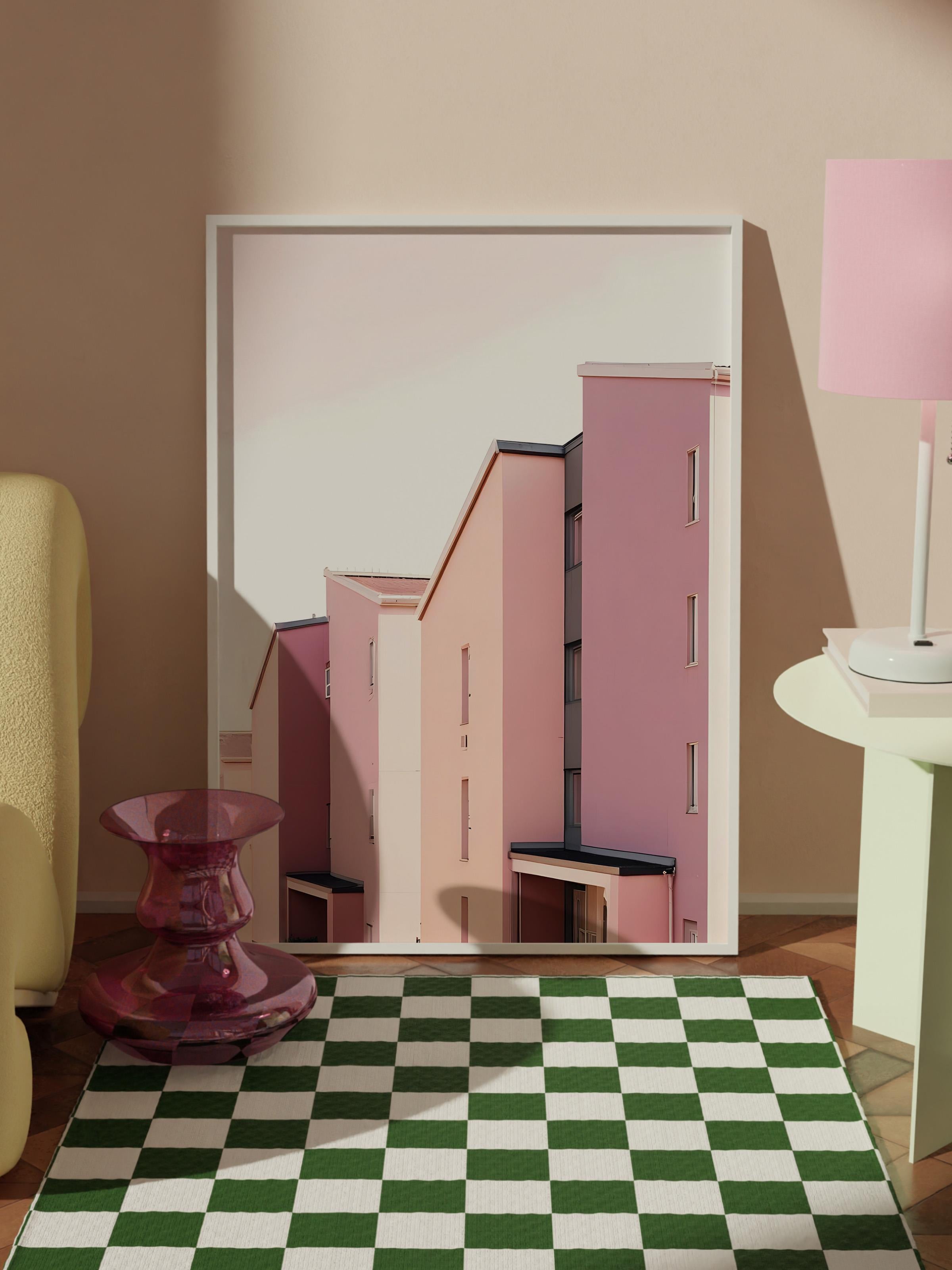 Shades of Pink Çerçeveli Tablo, Beyaz Çerçeve ve Poster, Duvar Tablosu Comfort Serisi NO:108487