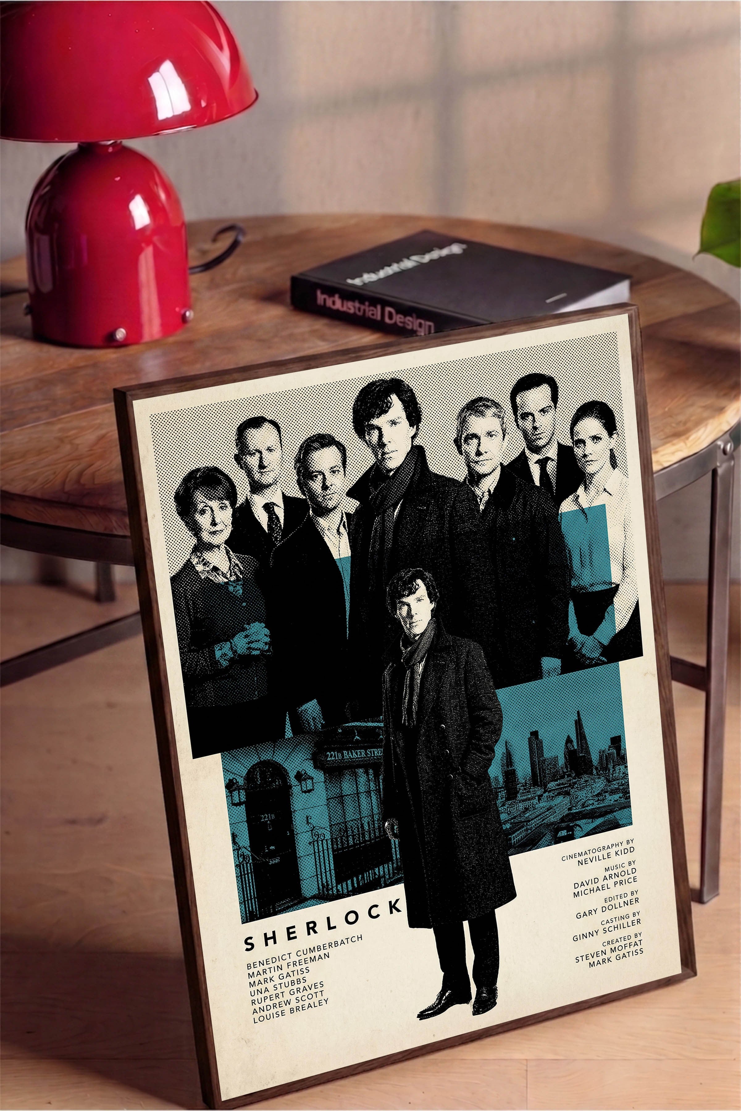 Sherlock Kahverengi Çerçeveli Poster, Sinema ve Dizi Tablo, Film Dizi Afişleri NO:112783