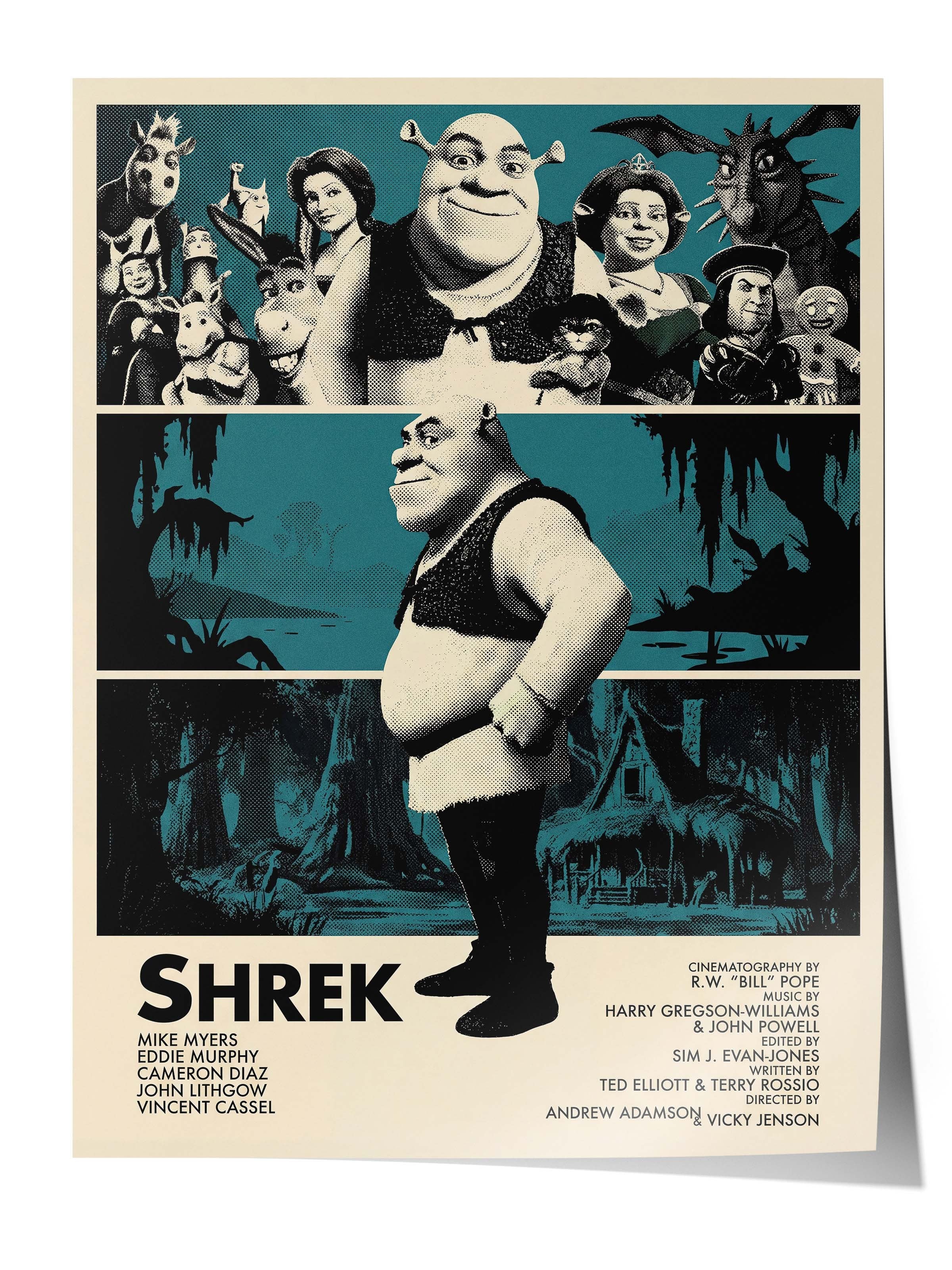 Shrek Posteri, Sinema ve Dizi Tablo Posterleri, Film Dizi Afişleri NO:112819