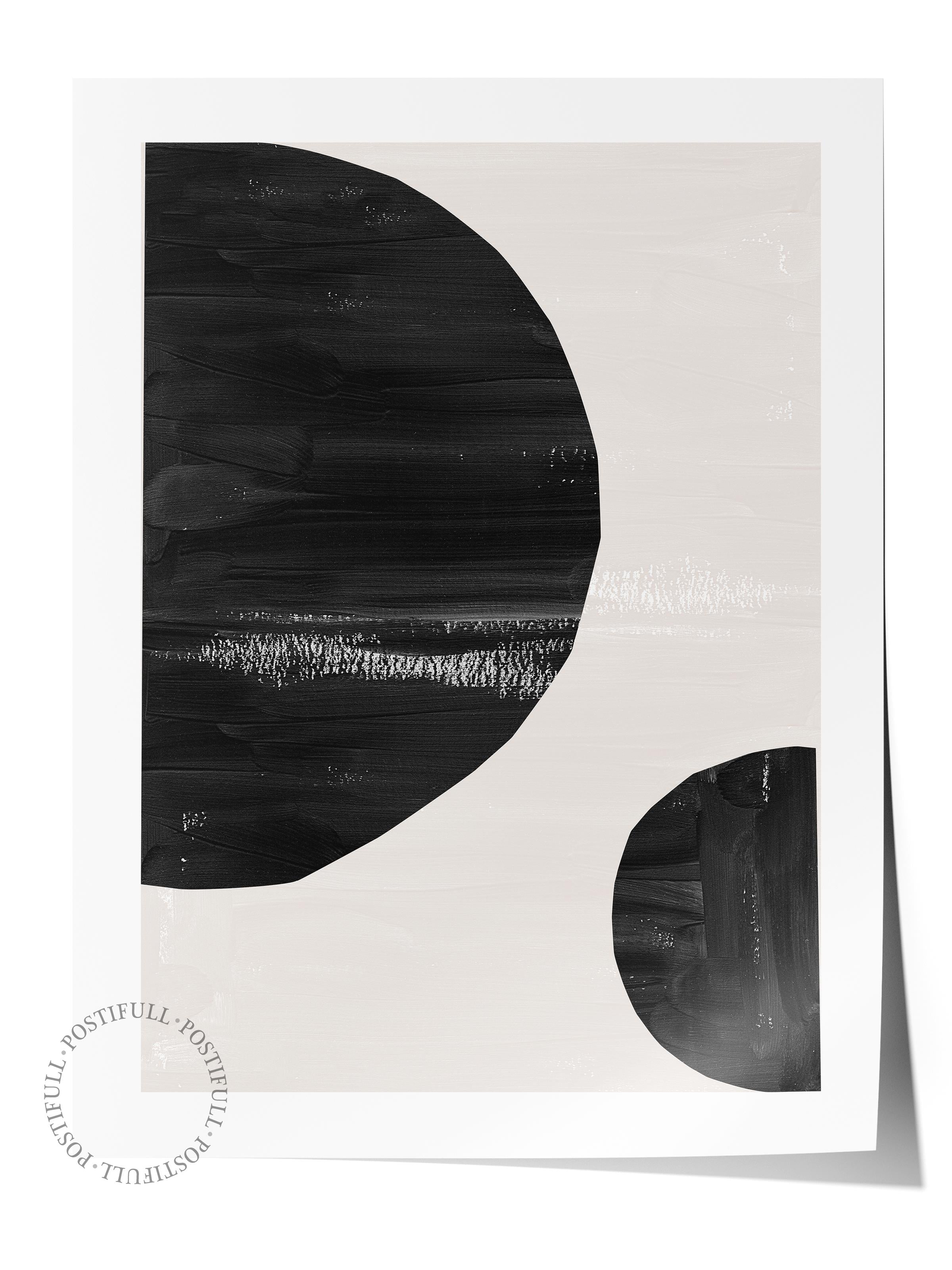 Siyah Beyaz Boho Duvar Dekoru, Çerçevesiz Poster, Çerçevesiz Duvar Tablosu - Fine Art Kağıt