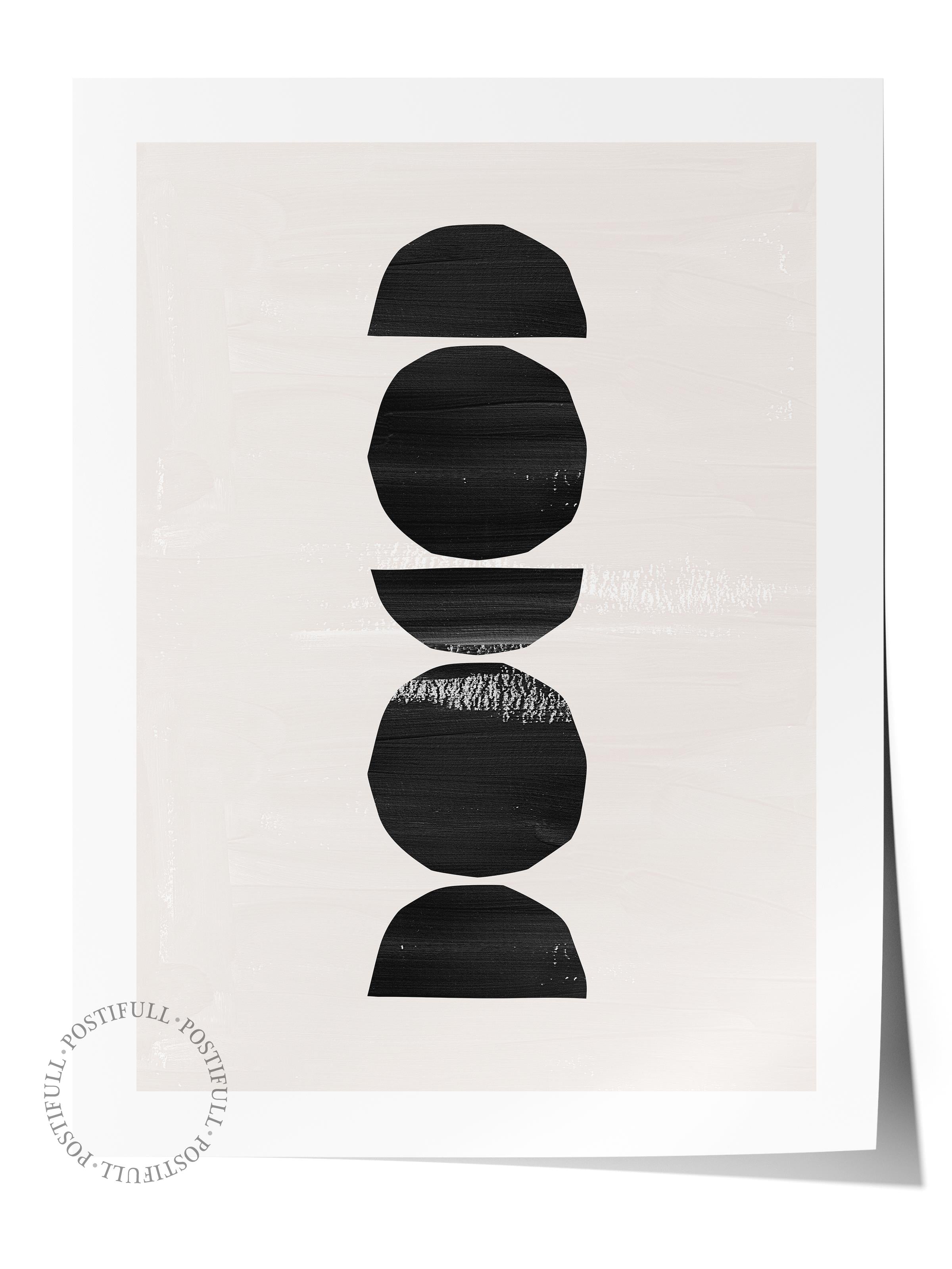 Siyah Beyaz Boho Duvar Dekoru, Çerçevesiz Poster, Çerçevesiz Duvar Tablosu - Fine Art Kağıt