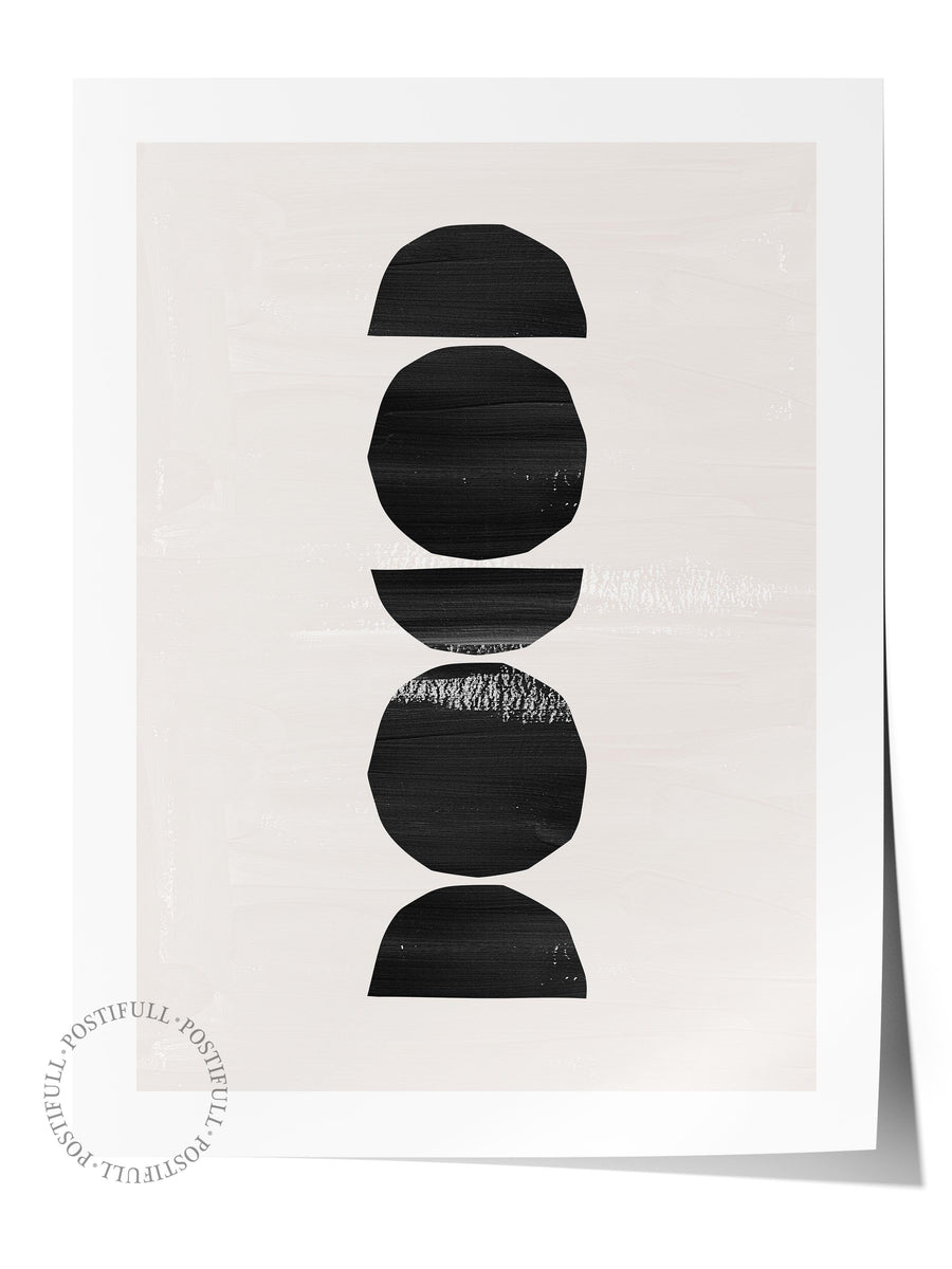 Siyah Beyaz Boho Duvar Dekoru, Çerçevesiz Poster, Çerçevesiz Duvar Tablosu - Fine Art Kağıt