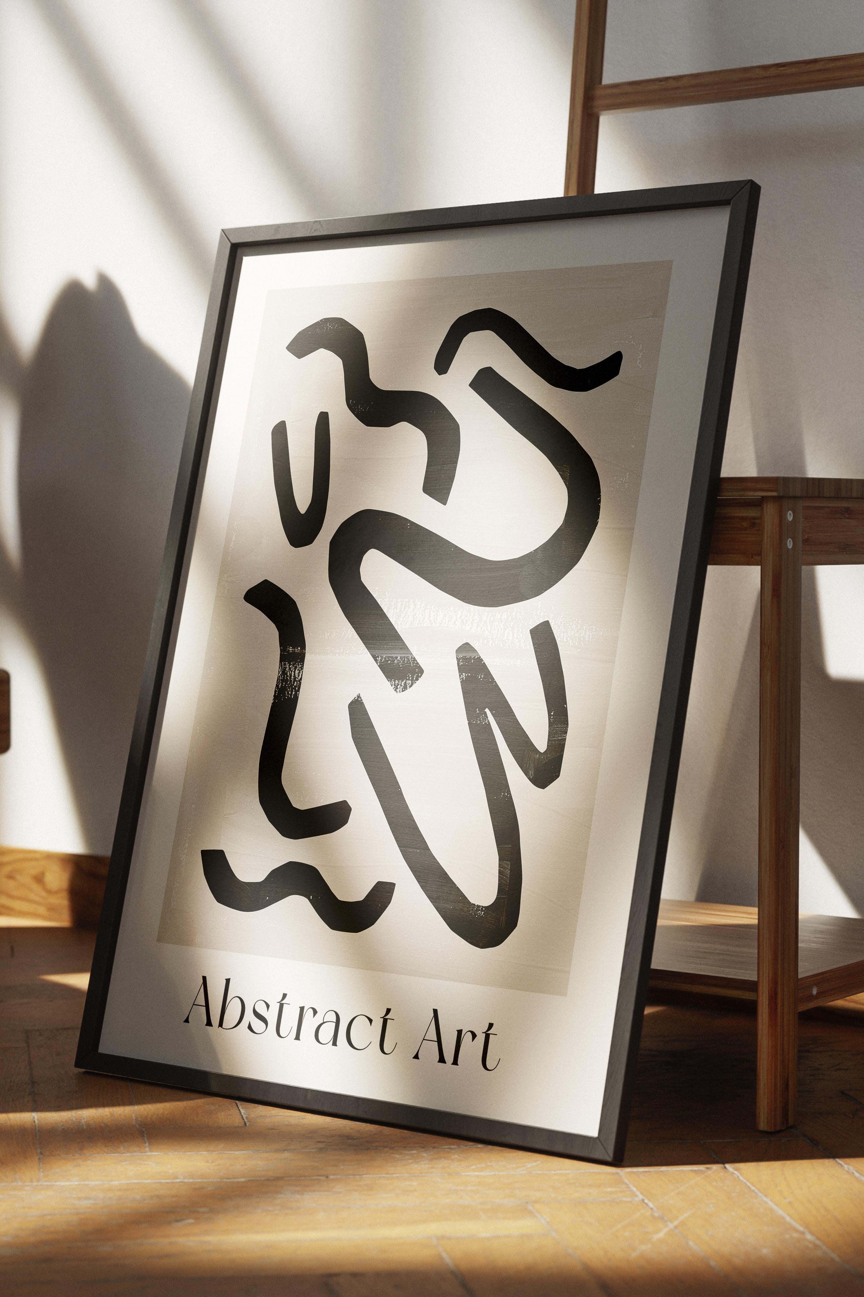 Siyah Beyaz Boho Duvar Dekoru, Çerçevesiz Poster, Çerçevesiz Duvar Tablosu - Fine Art Kağıt