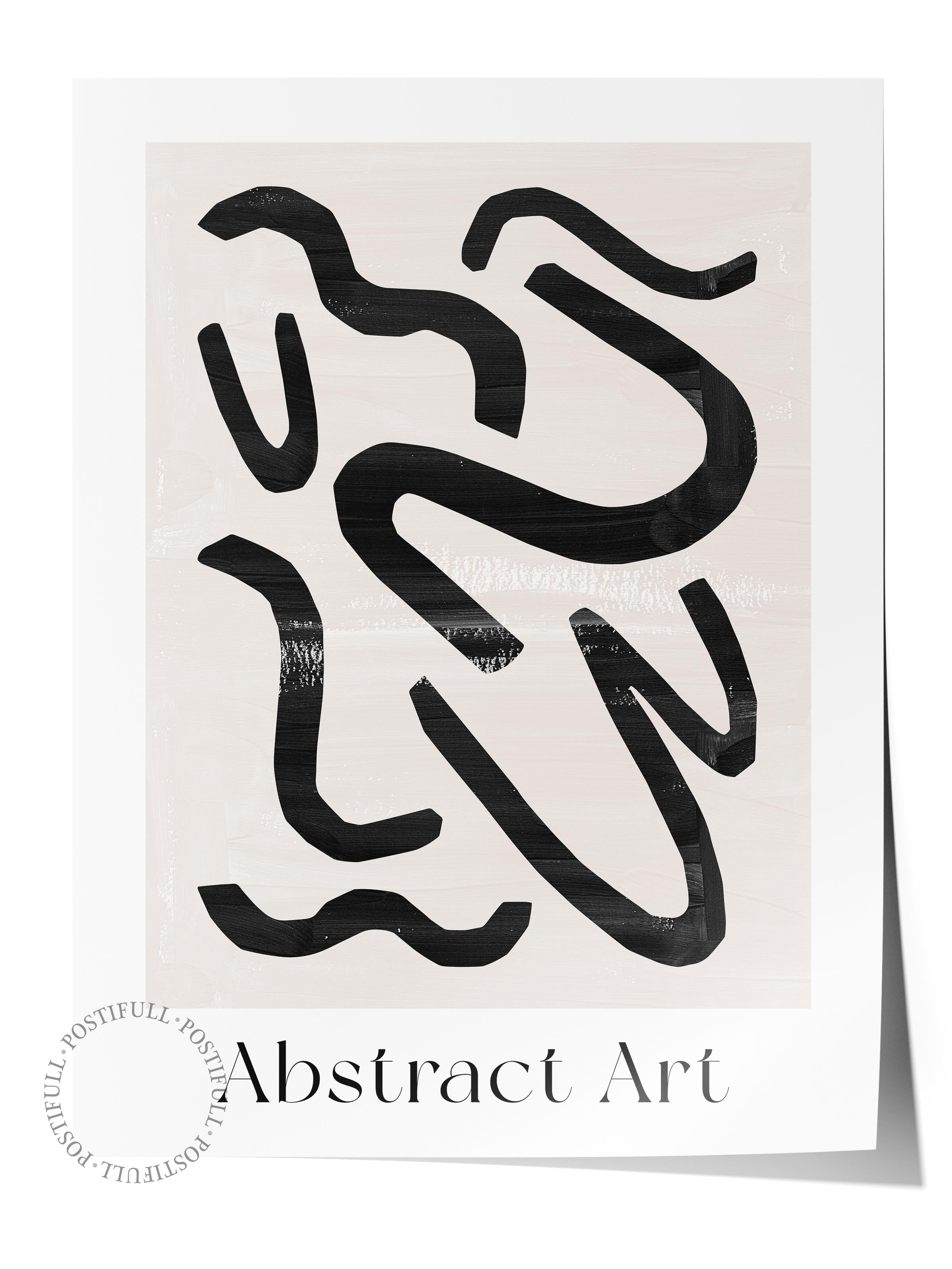 Siyah Beyaz Boho Duvar Dekoru, Çerçevesiz Poster, Çerçevesiz Duvar Tablosu - Fine Art Kağıt