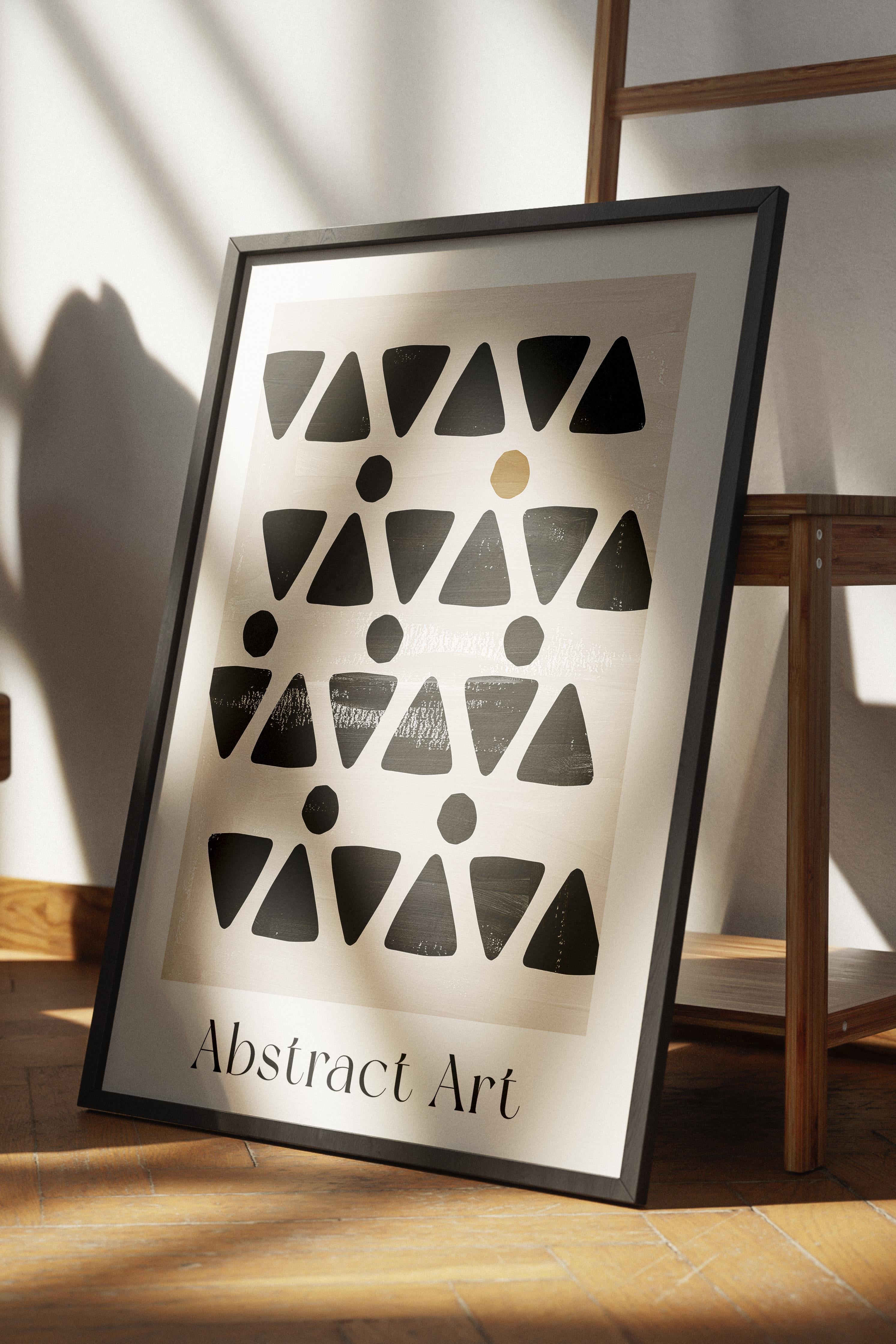 Siyah Beyaz Boho Duvar Dekoru, Çerçevesiz Poster, Çerçevesiz Duvar Tablosu - Fine Art Kağıt