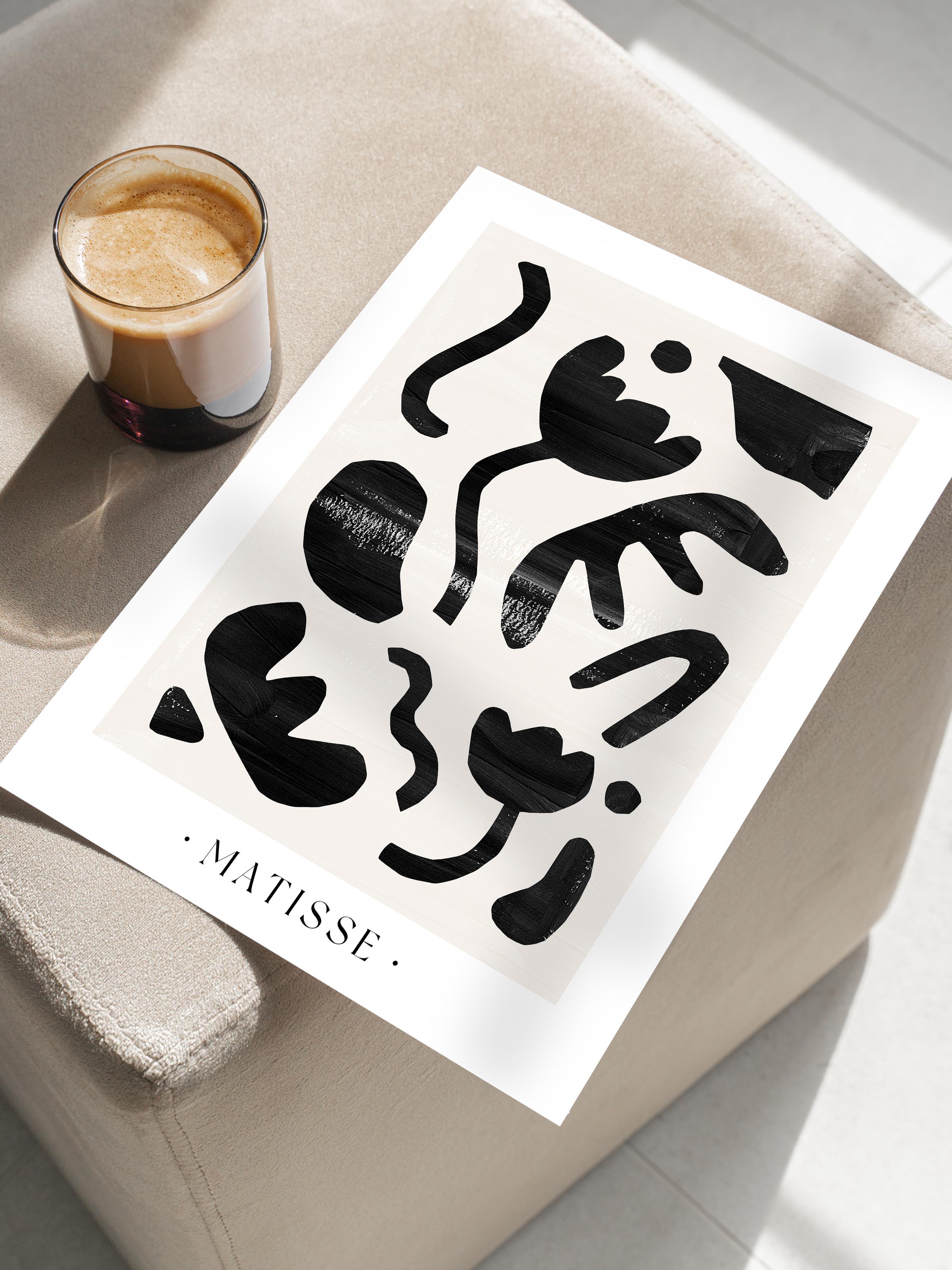 Siyah Beyaz Boho Duvar Dekoru, Çerçevesiz Poster, Çerçevesiz Duvar Tablosu - Fine Art Kağıt