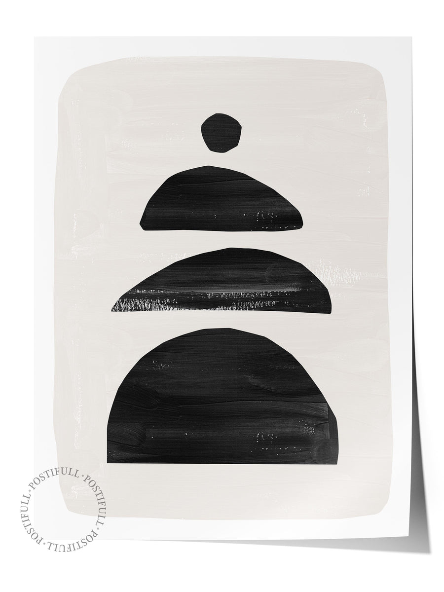 Siyah Beyaz Boho Duvar Dekoru, Çerçevesiz Poster, Çerçevesiz Duvar Tablosu - Fine Art Kağıt