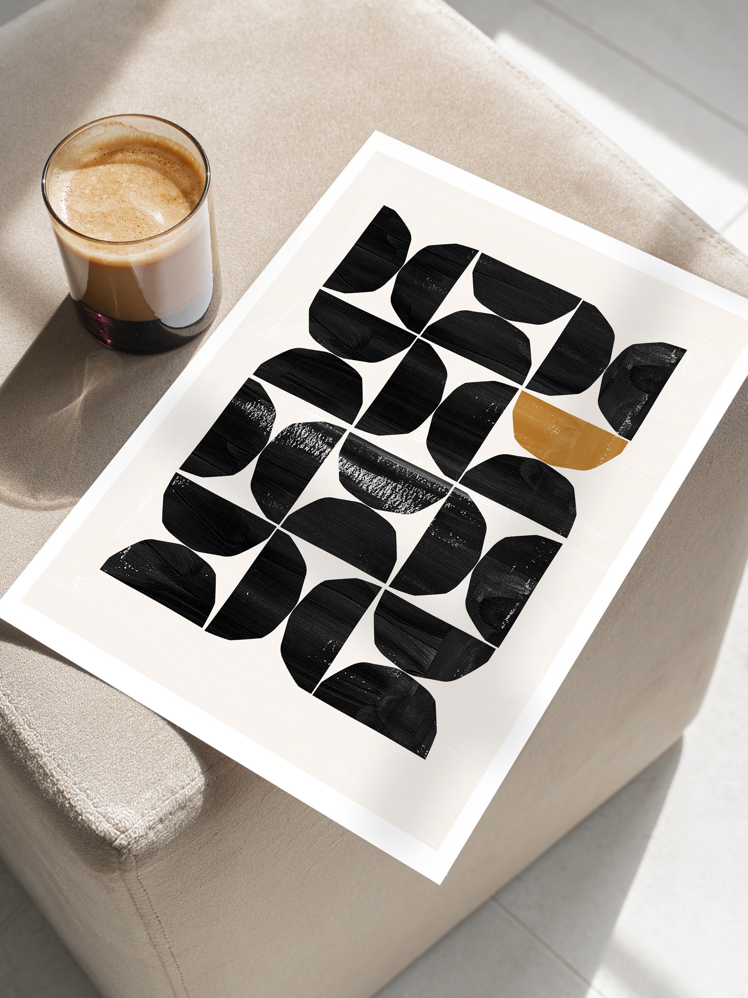 Siyah Beyaz Boho Duvar Dekoru, Çerçevesiz Poster, Çerçevesiz Duvar Tablosu - Fine Art Kağıt