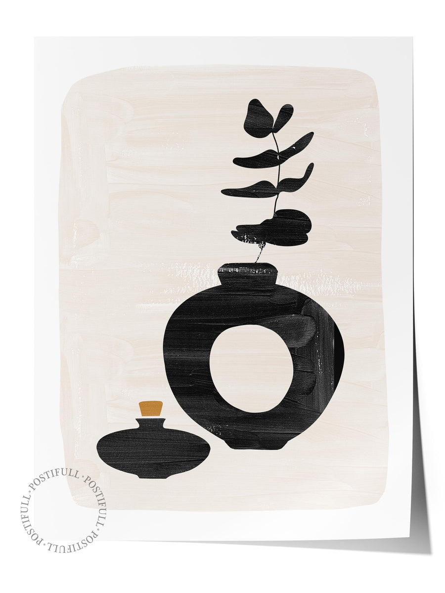 Siyah Beyaz Boho Duvar Dekoru, Çerçevesiz Poster, Çerçevesiz Duvar Tablosu - Fine Art Kağıt