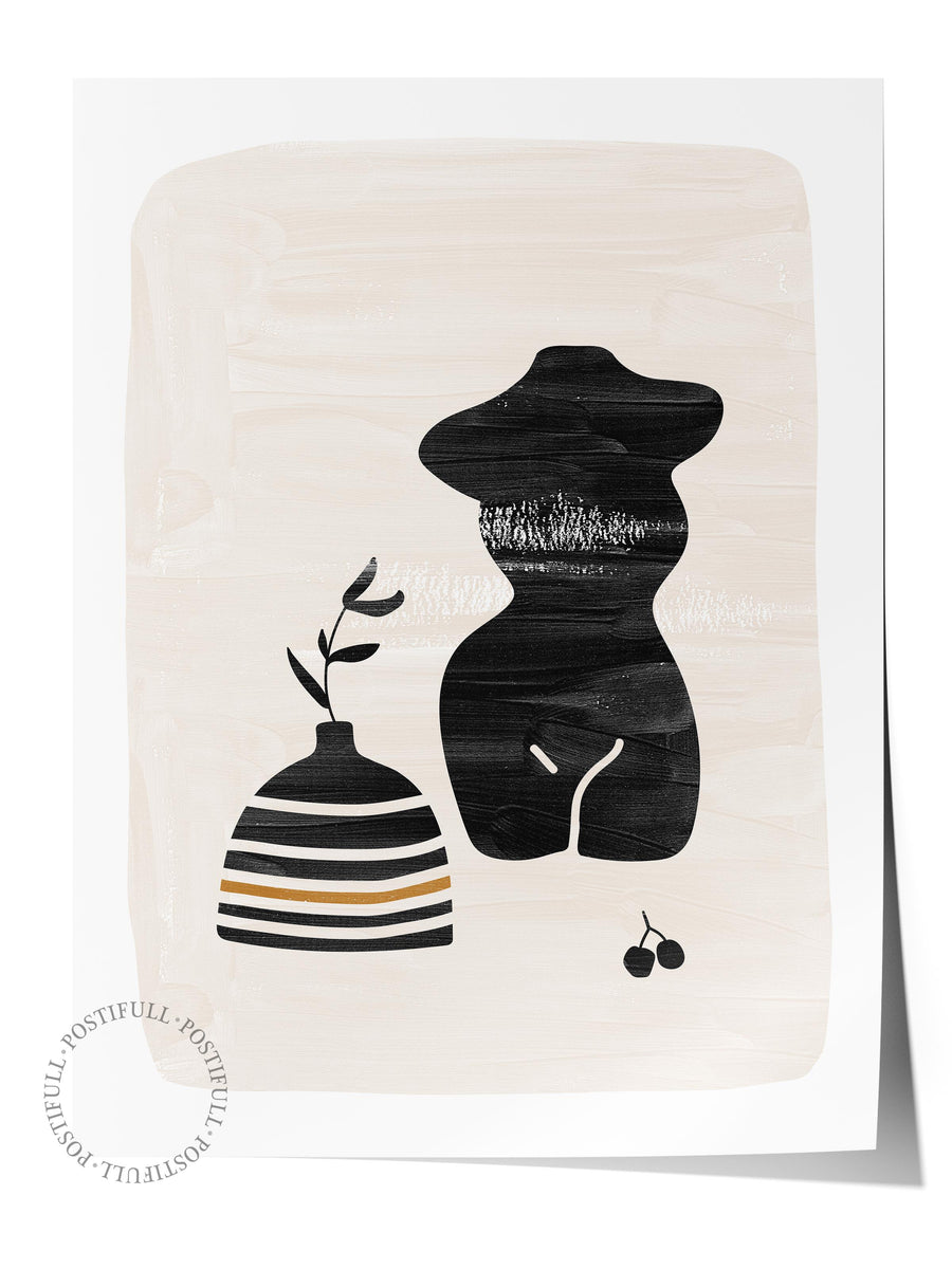 Siyah Beyaz Boho Duvar Dekoru, Çerçevesiz Poster, Çerçevesiz Duvar Tablosu - Fine Art Kağıt