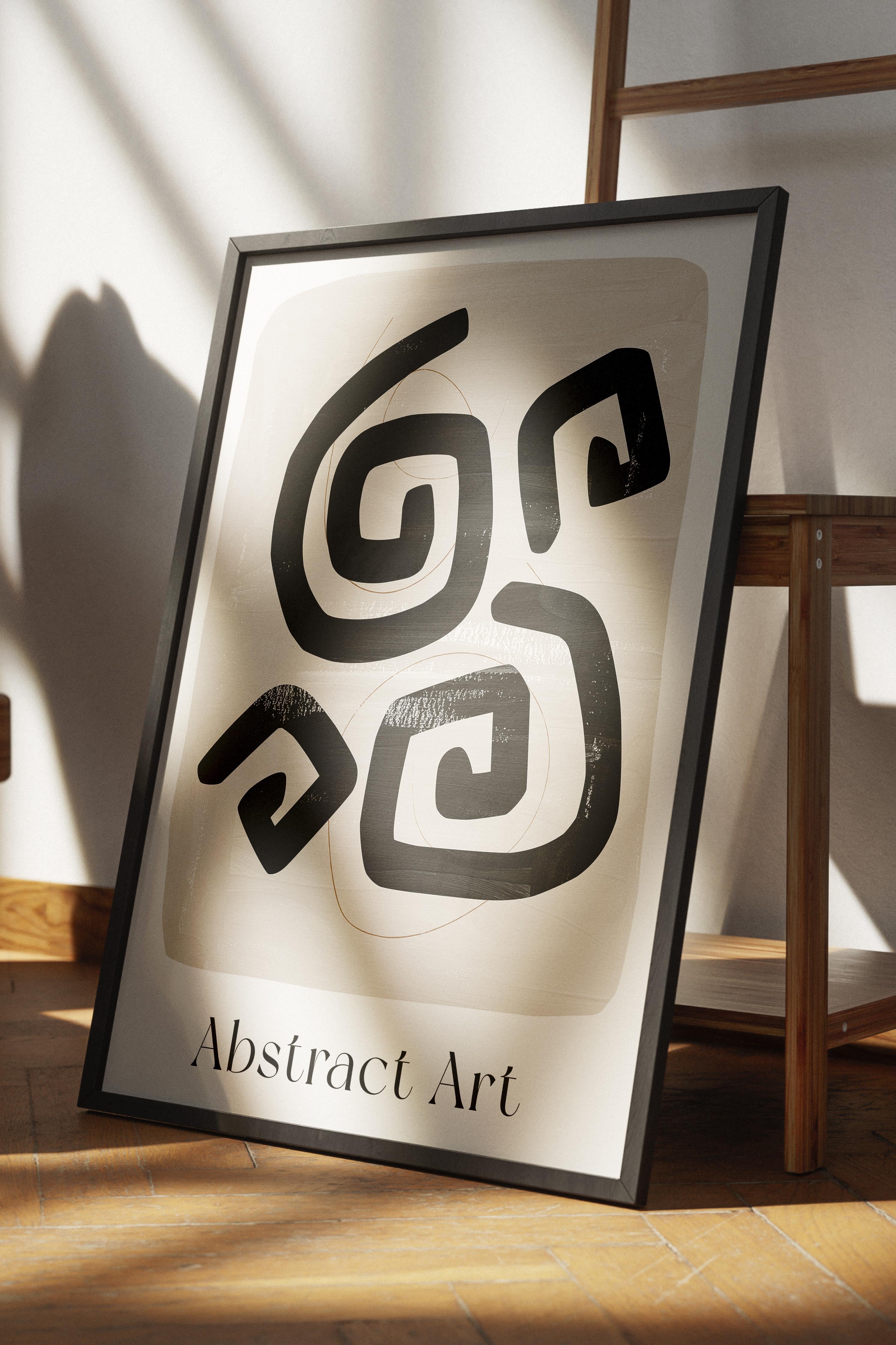 Siyah Beyaz Boho Duvar Dekoru, Çerçevesiz Poster, Çerçevesiz Duvar Tablosu - Fine Art Kağıt