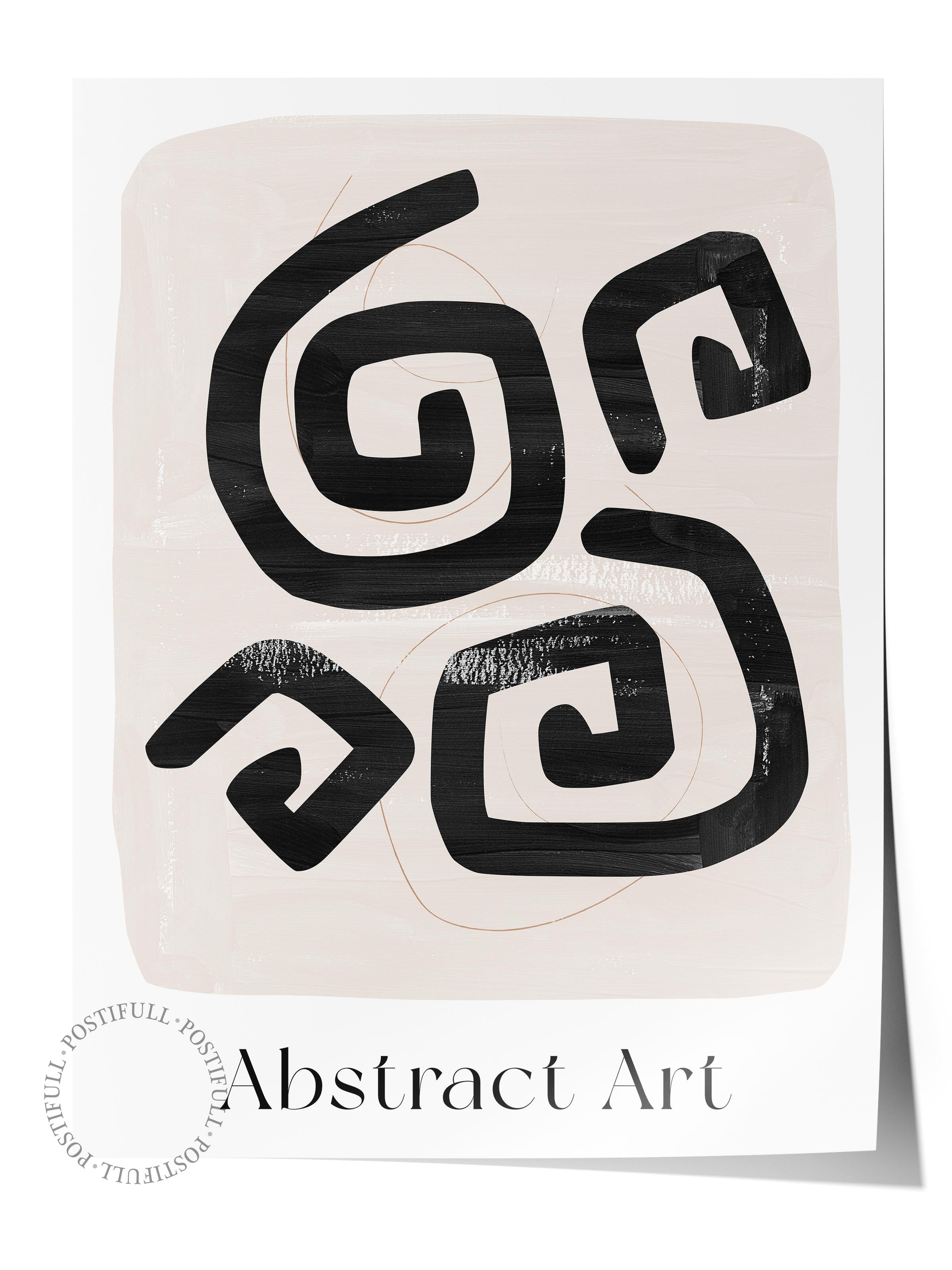 Siyah Beyaz Boho Duvar Dekoru, Çerçevesiz Poster, Çerçevesiz Duvar Tablosu - Fine Art Kağıt