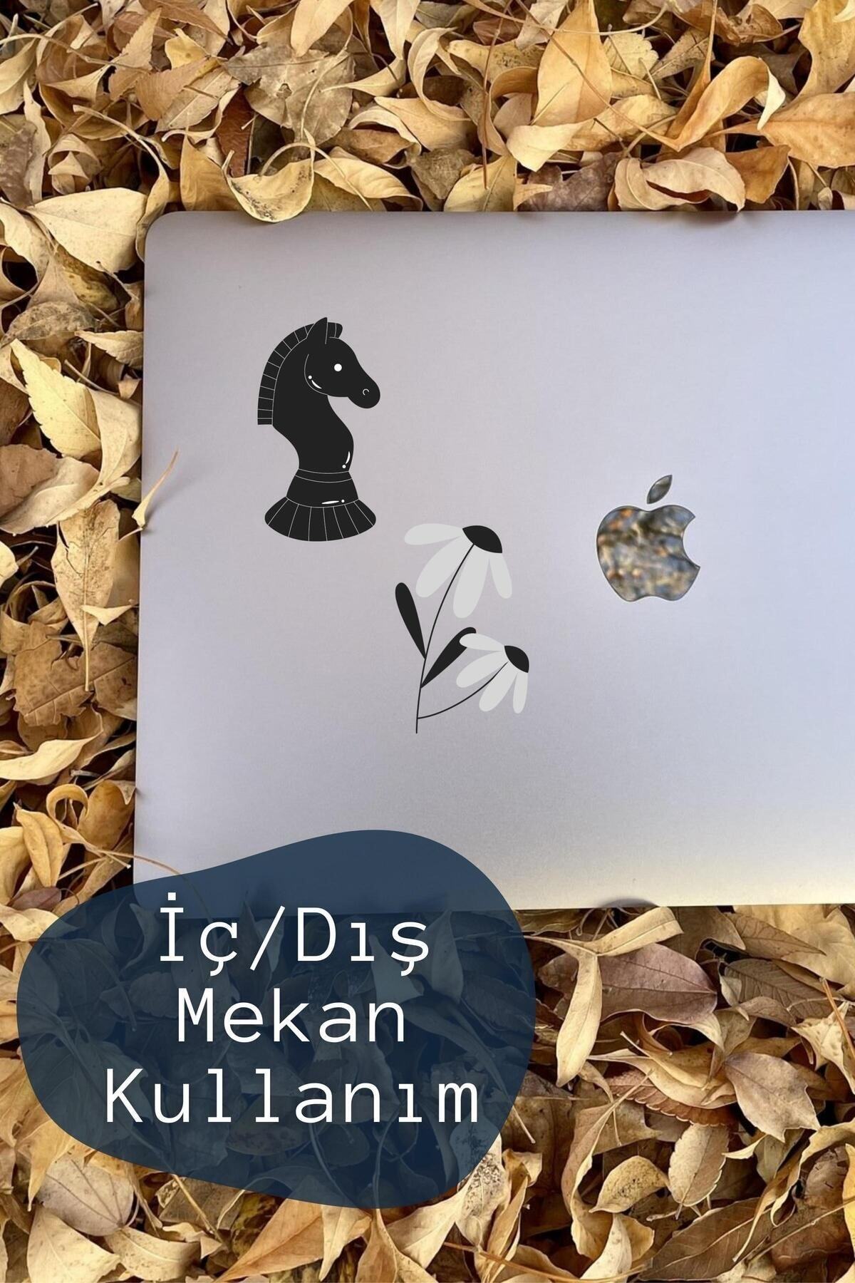 Siyah Beyaz Temalı Sticker Seti - 19 Adet Etiket Seti- Telefon, Tablet, Defter Laptop Uyumlu Etiket