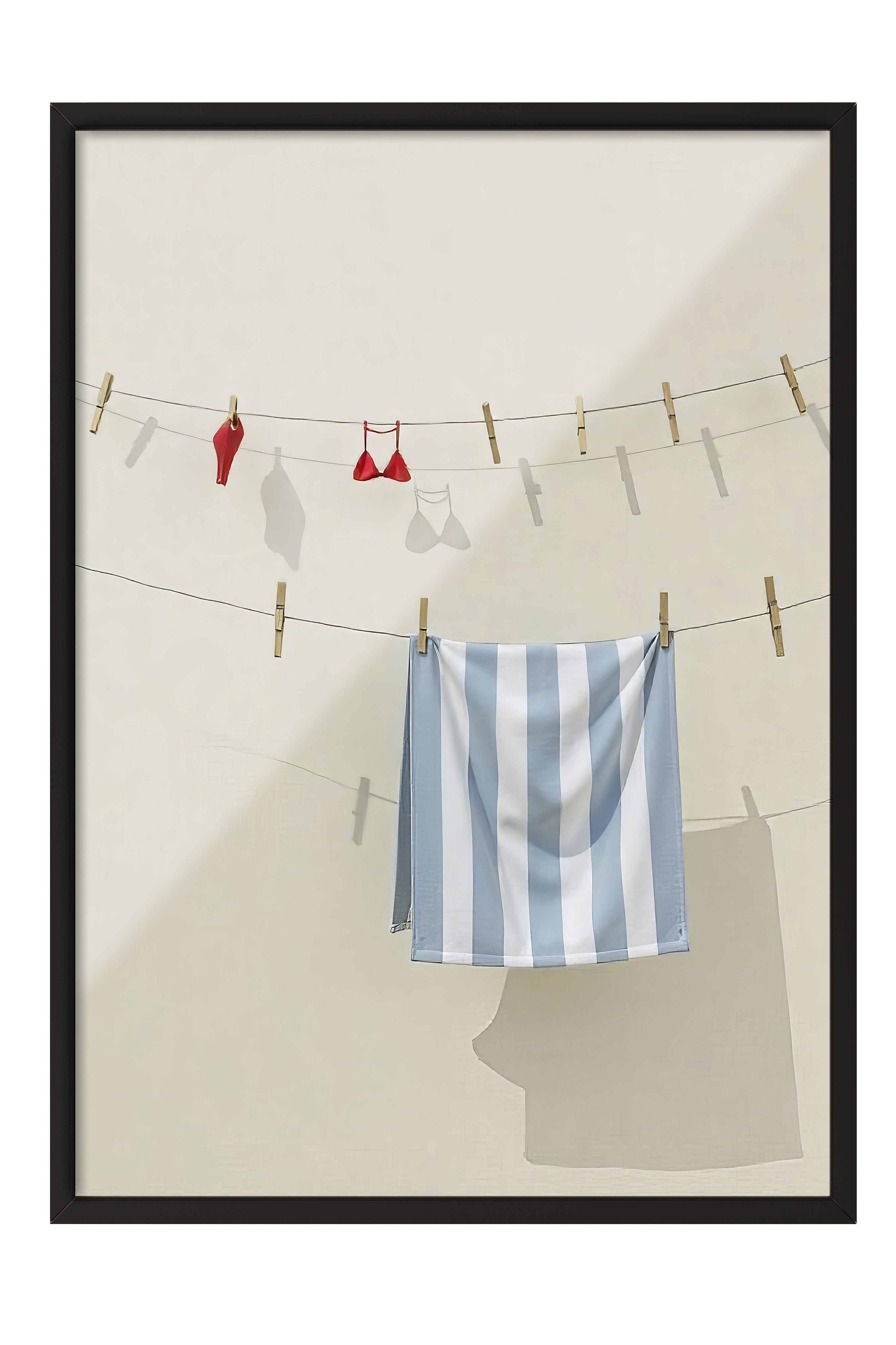 Siyah Çerçeveli Poster, Bikini, Fotoğraf, Kırmızı Renk Poster, 2025 Yaz Seçkisi, NO:109699