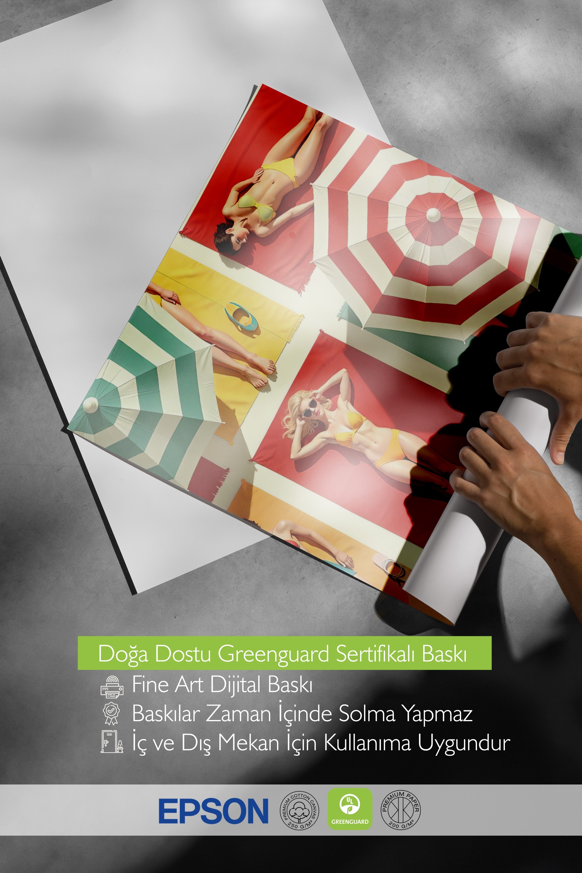 Siyah Çerçeveli Poster, Güneşlenen Kadın, İllüstrasyon, Renkli Renk Poster, 2025 Yaz Seçkisi, NO:109637