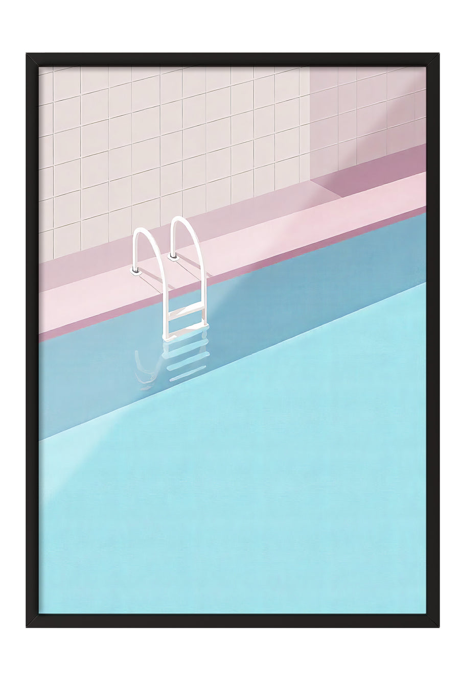 Havuz Kenarı Poster Poster – Siyah Çerçeveli Tablo