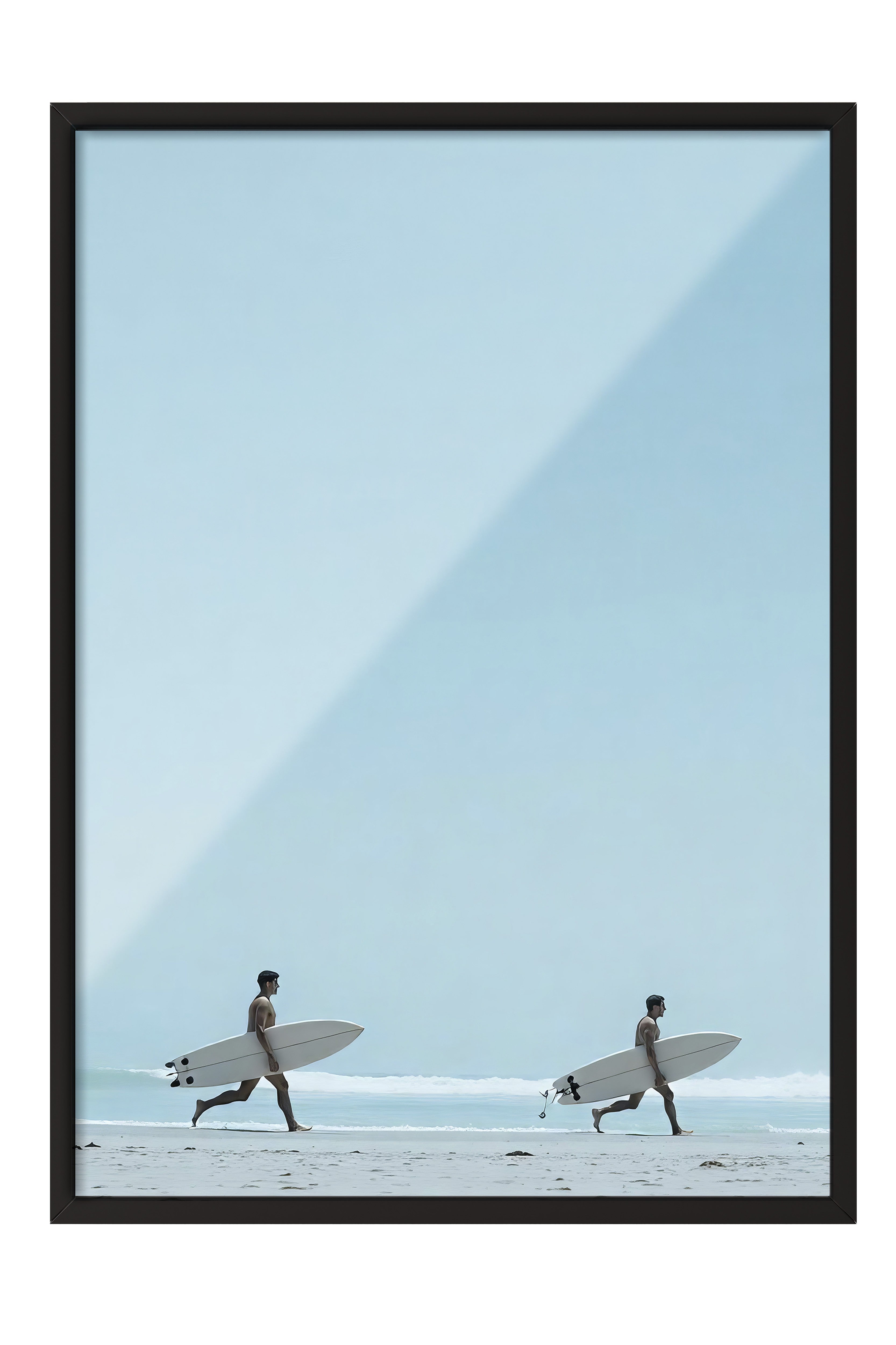 Siyah Çerçeveli Poster, Haydi Sörfe, Fotoğraf, Mavi Renk Poster, 2025 Yaz Seçkisi, NO:109654