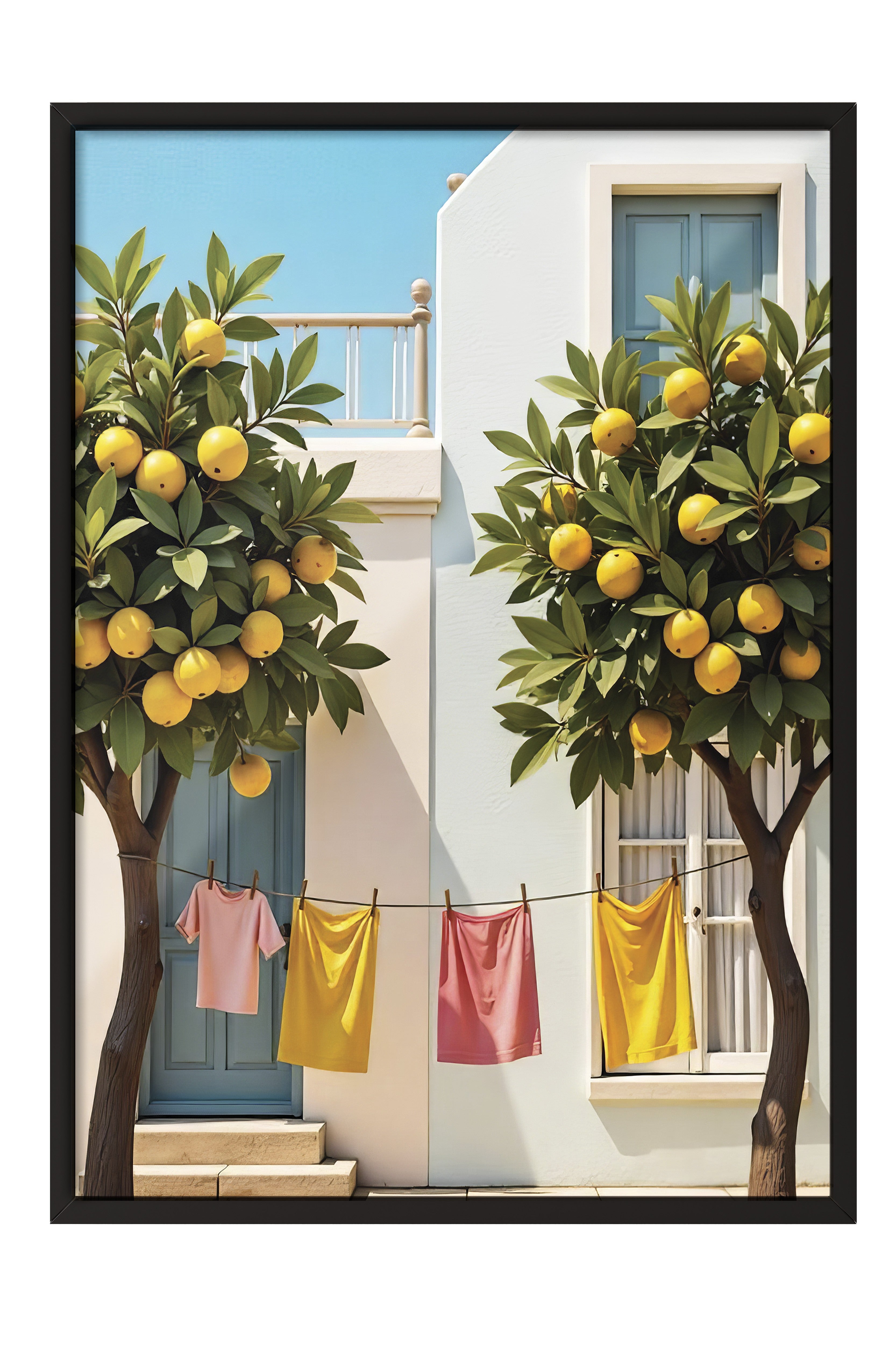 Siyah Çerçeveli Poster, Limon Ağaçları, Fotoğraf, Sarı Renk Poster, 2025 Yaz Seçkisi, NO:109653