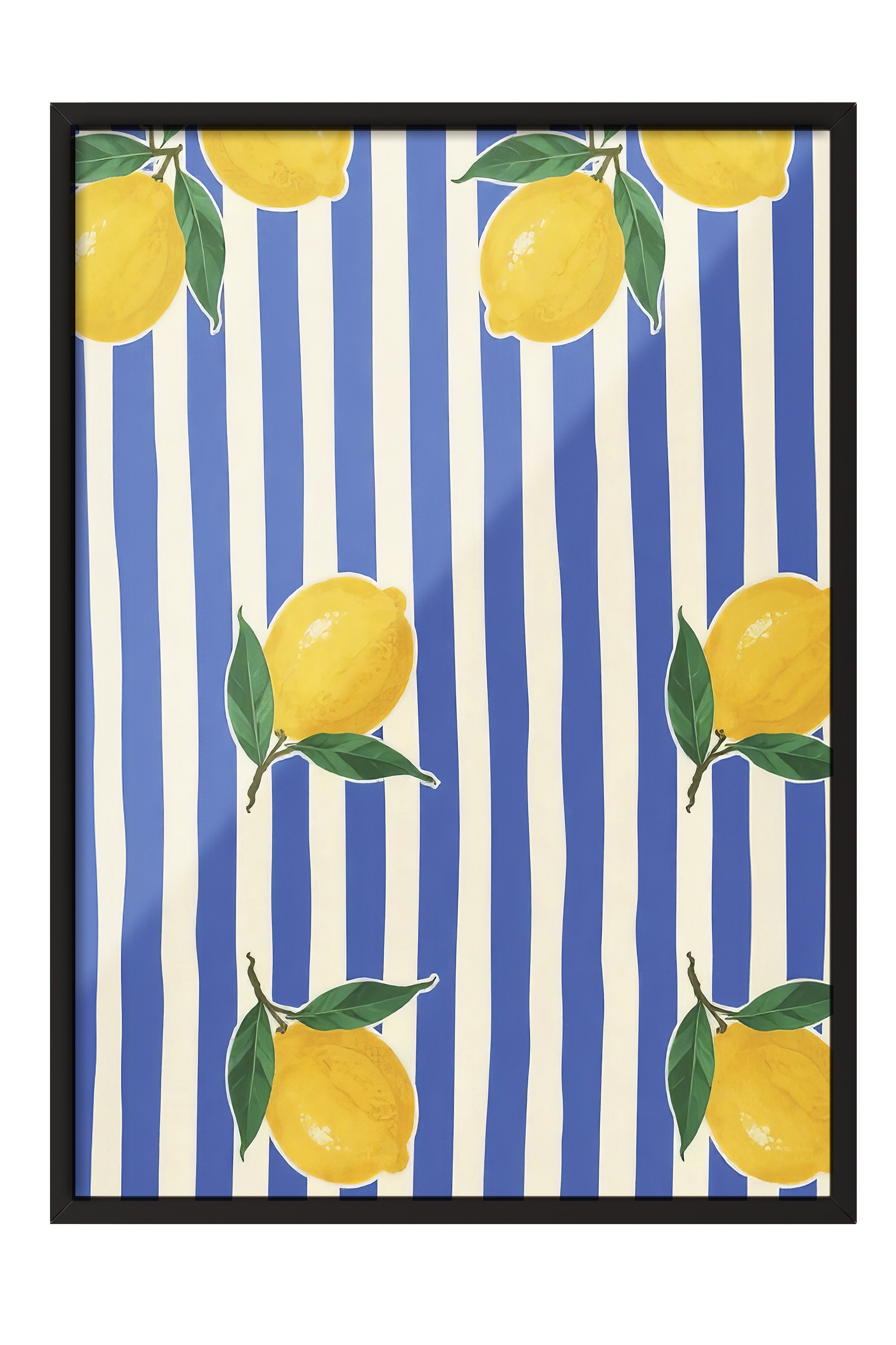 Siyah Çerçeveli Poster, Limonlar, İllüstrasyon, Sarı Renk Poster, 2025 Yaz Seçkisi, NO:109540