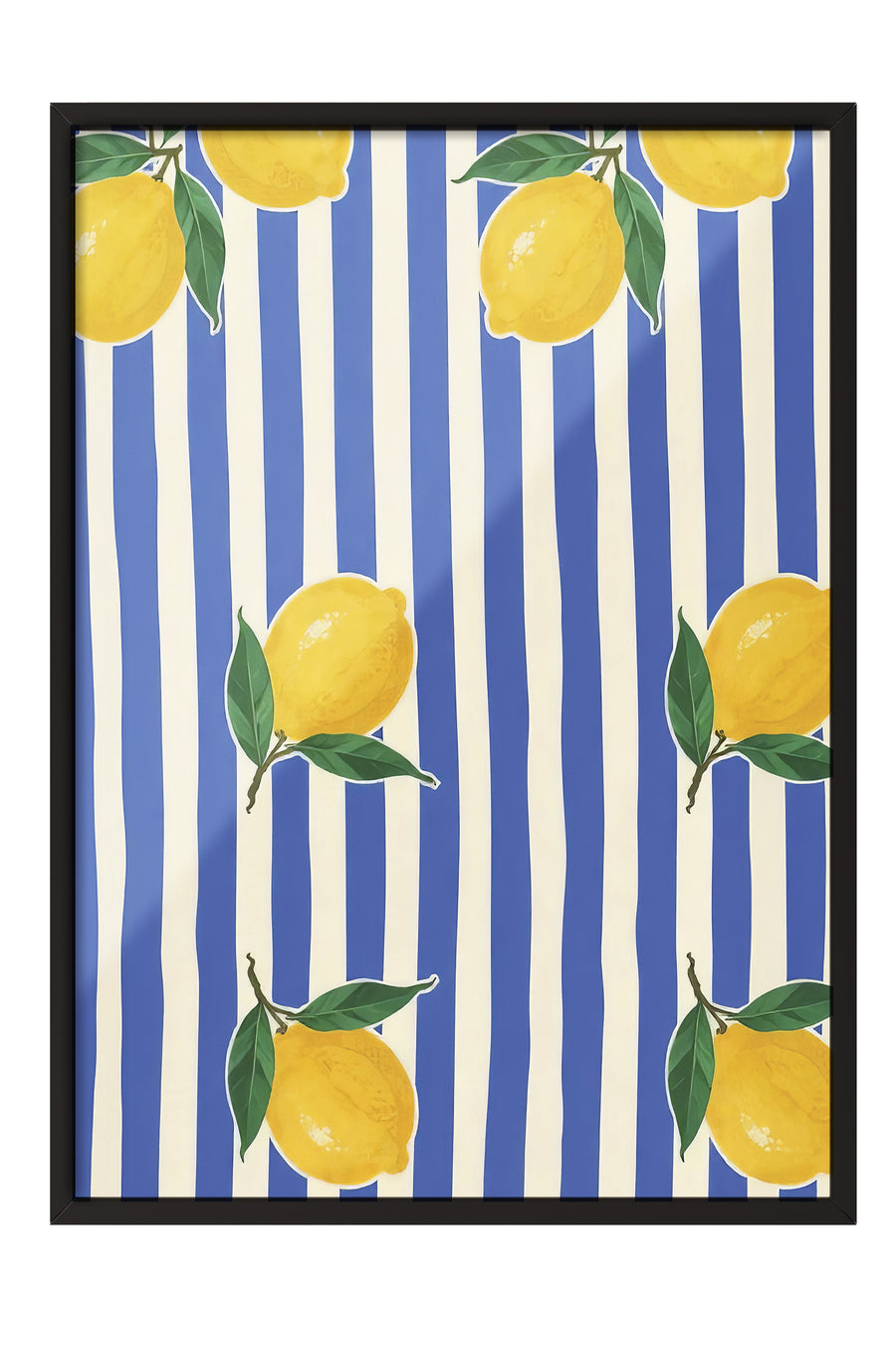 Siyah Çerçeveli Poster, Limonlar, İllüstrasyon, Sarı Renk Poster, 2025 Yaz Seçkisi, NO:109540