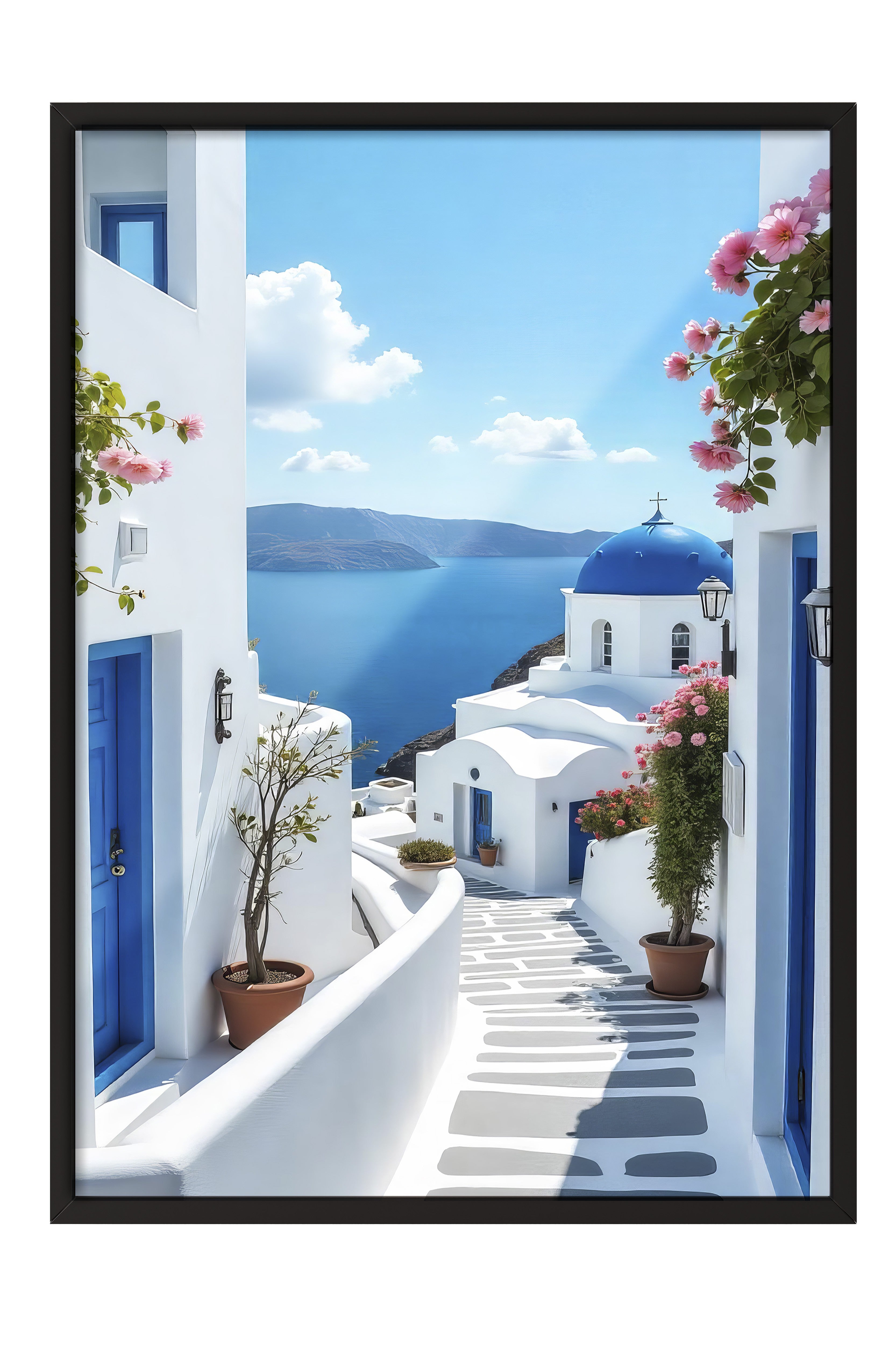 Siyah Çerçeveli Poster, Manzara, Fotoğraf, Mavi Renk Poster, 2025 Yaz Seçkisi, NO:109567