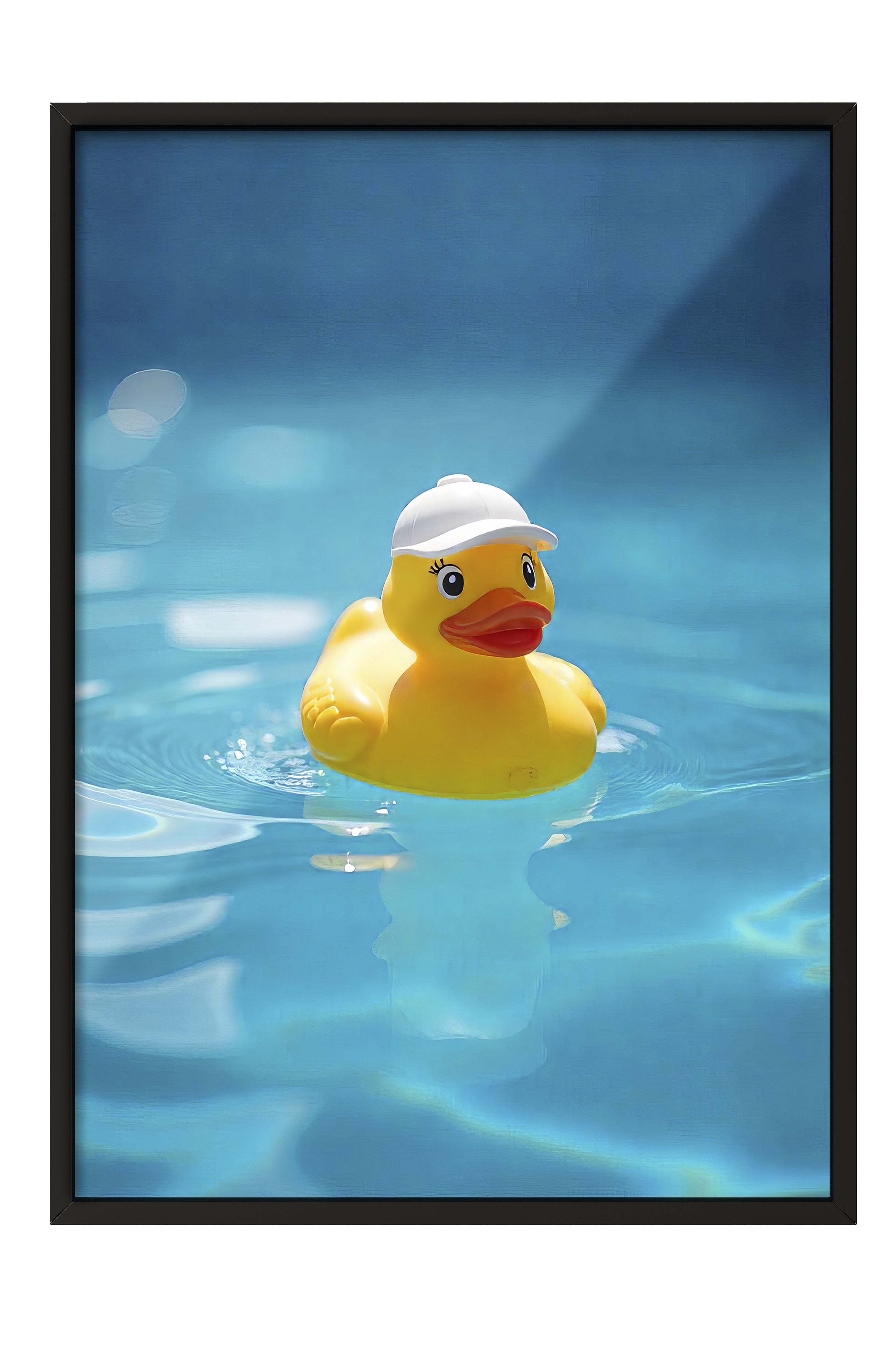 Siyah Çerçeveli Poster, Sarı Ördek, Fotoğraf, Sarı Renk Poster, 2025 Yaz Seçkisi, NO:109615