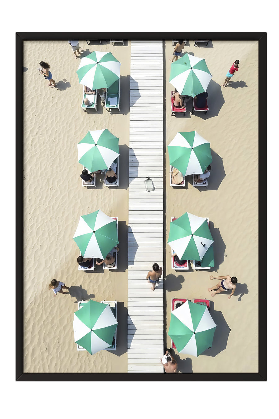 Plaj Manzarası Poster Poster – Siyah Çerçeveli Tablo