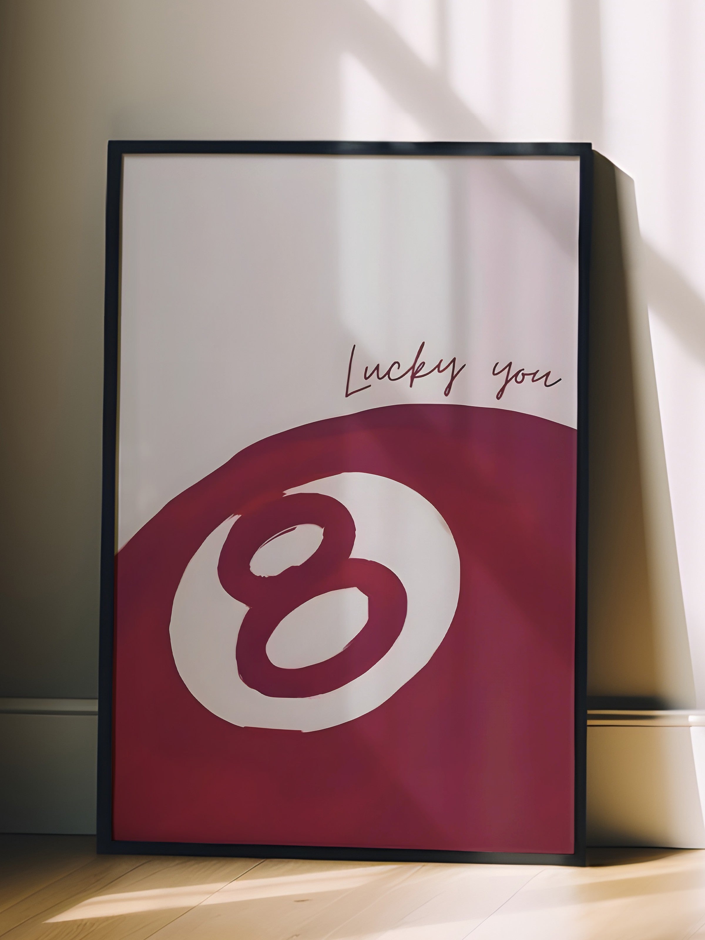 Siyah Çerçeveli Tablo, 8-Ball, Comfort Serisi Poster ve Duvar Tablosu, NO:108949