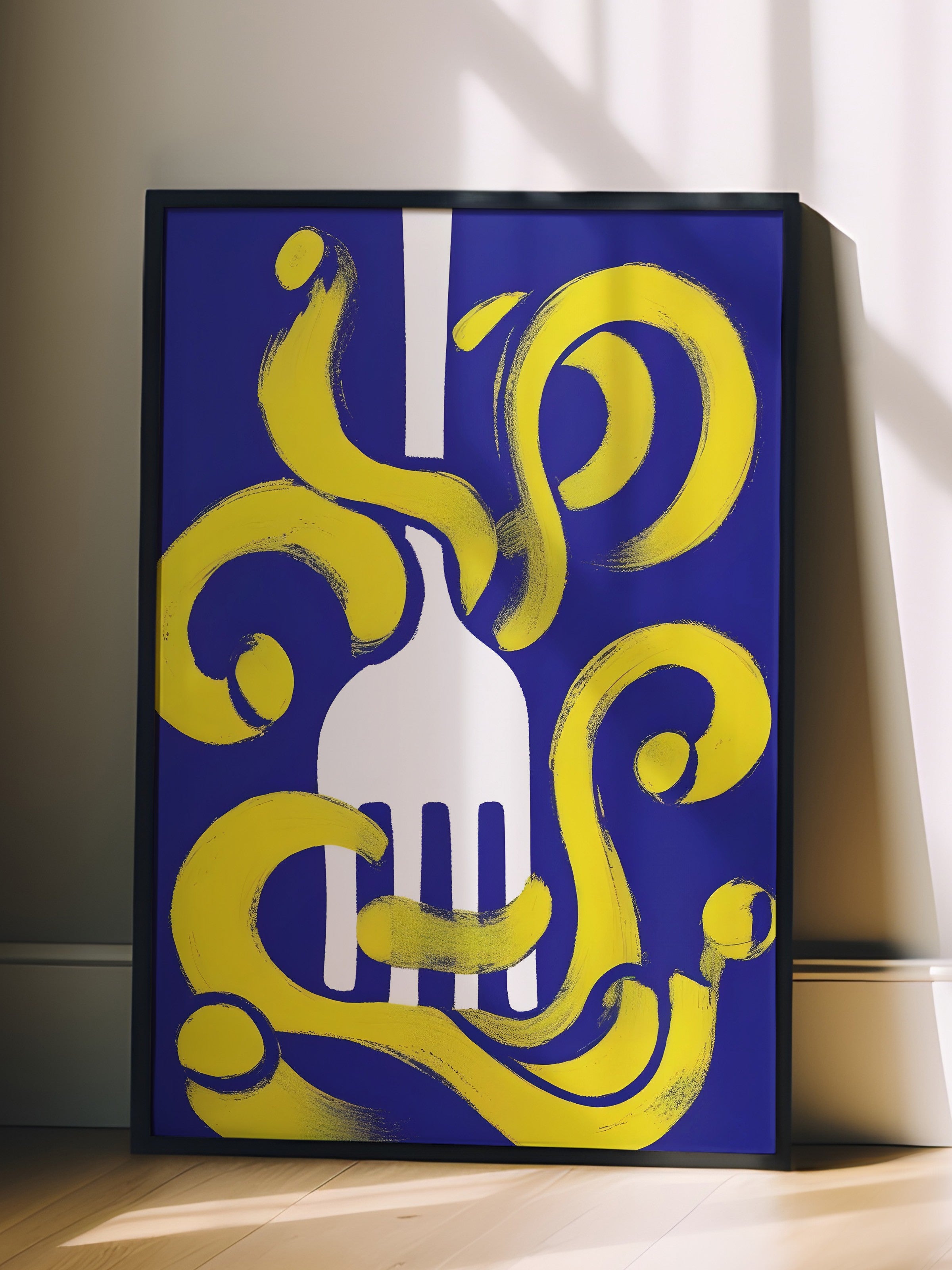 Siyah Çerçeveli Tablo, Art of Fork, Comfort Serisi Mutfak Duvar Tablosu, NO:109135