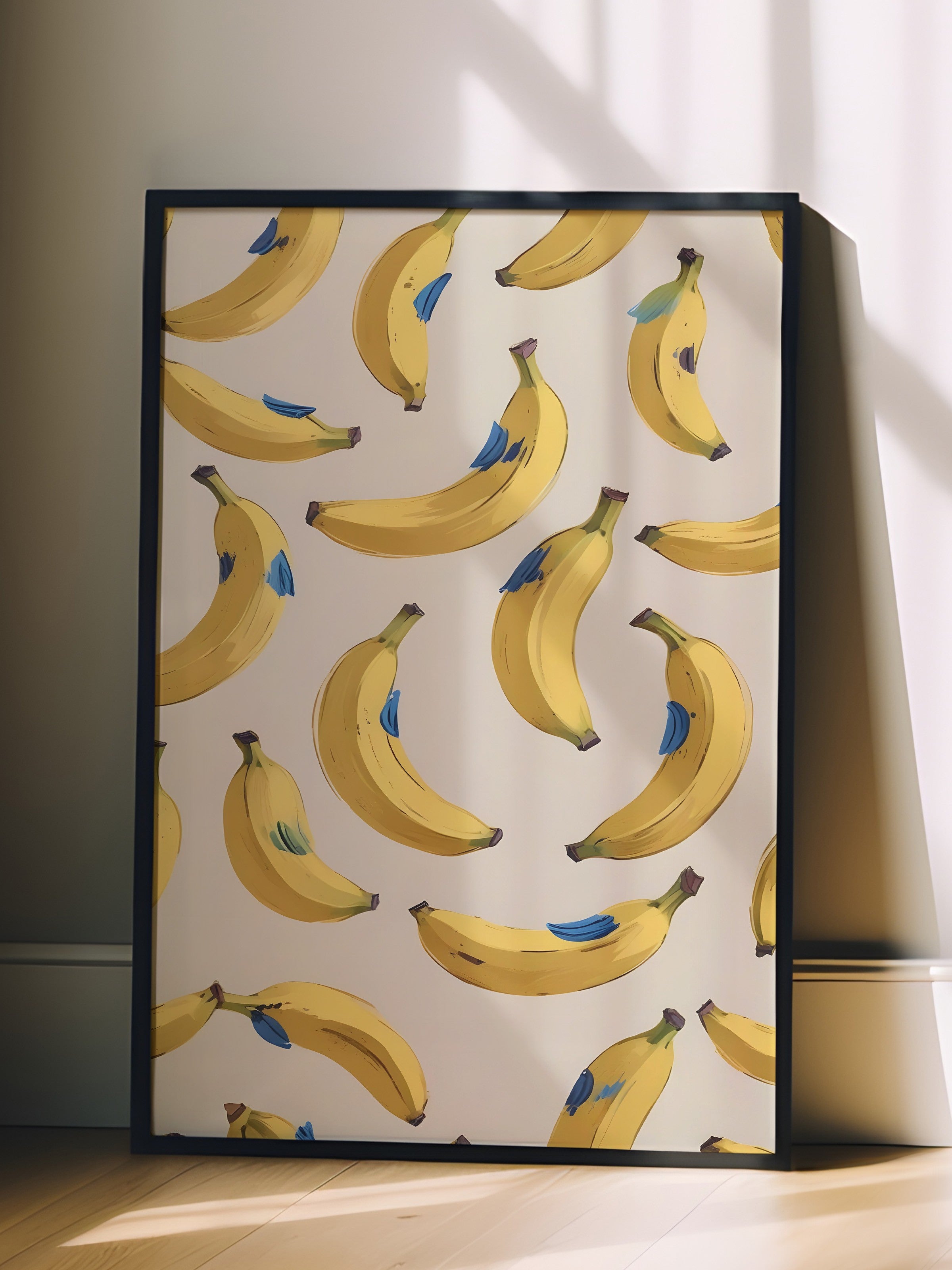 Siyah Çerçeveli Tablo, Bananas, Comfort Serisi Mutfak Duvar Tablosu, NO:109140