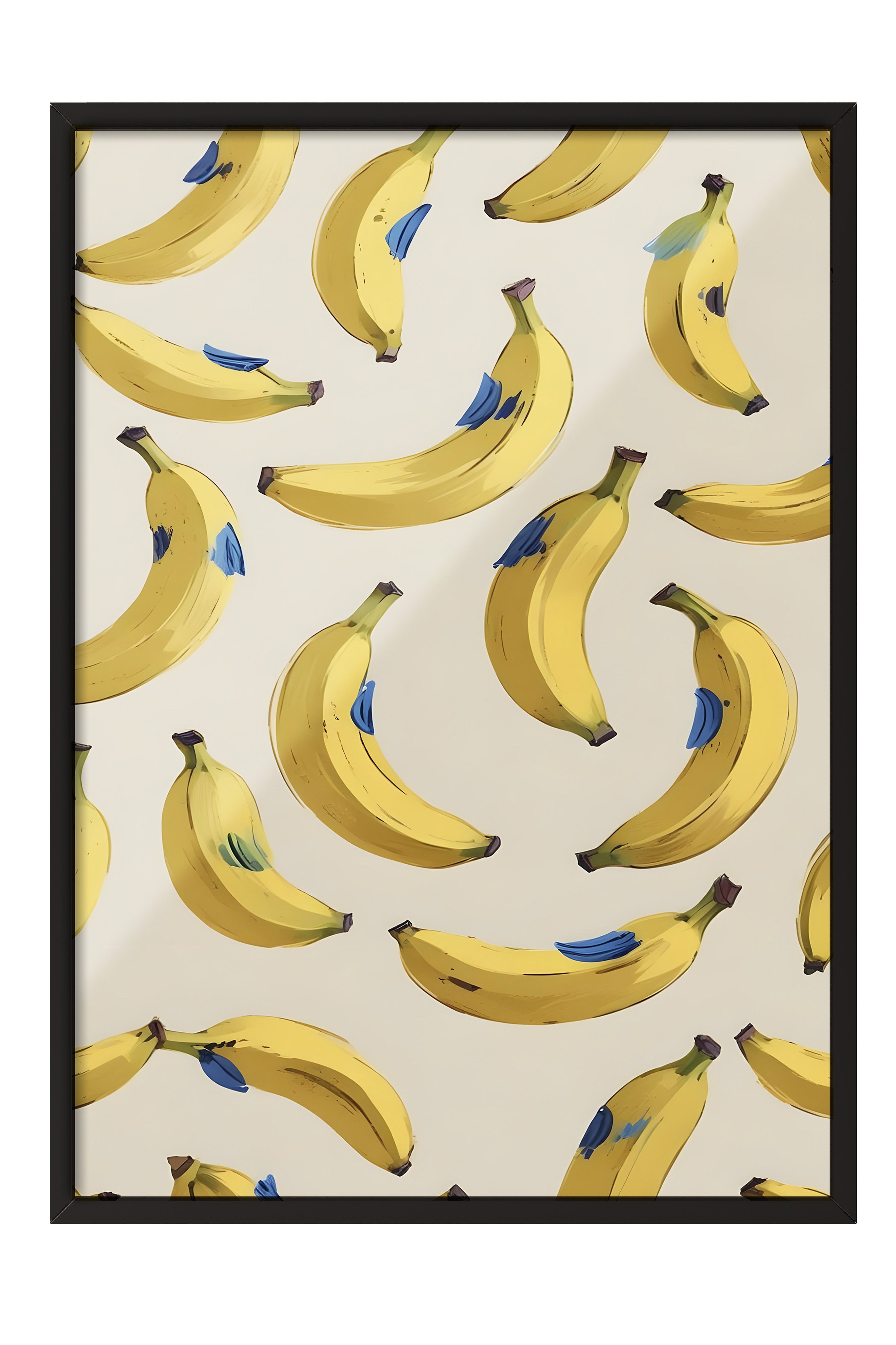 Siyah Çerçeveli Tablo, Bananas, Comfort Serisi Mutfak Duvar Tablosu, NO:109140