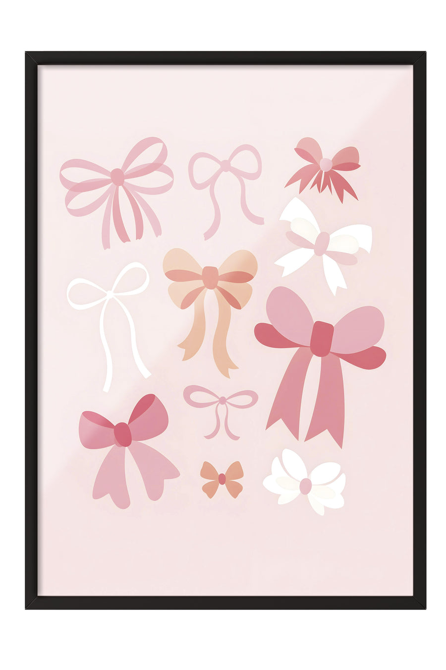 Fiyonk Deseni Poster – Siyah Çerçeveli Tablo