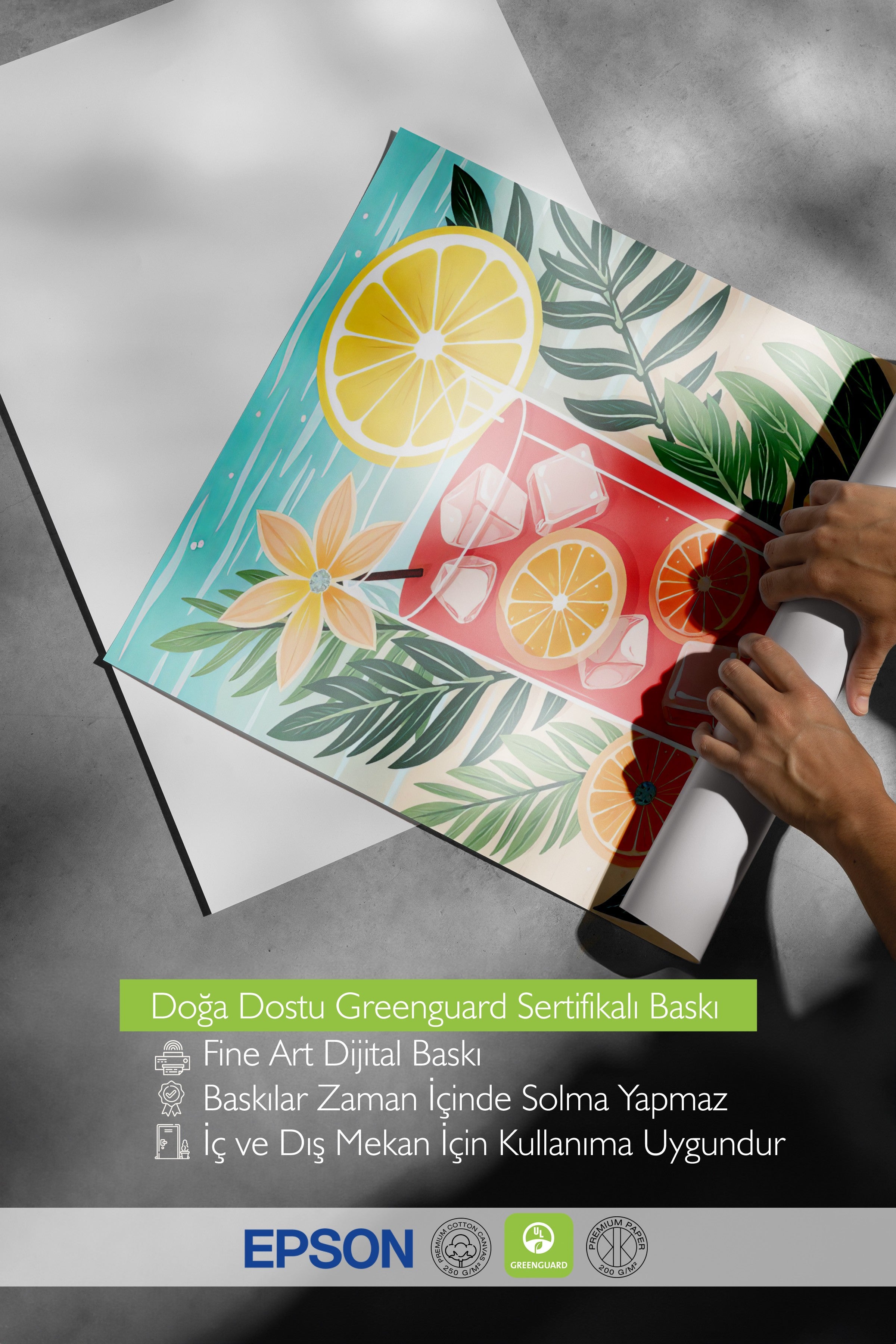 Siyah Çerçeveli Tablo, Ferah Limonata, İllüstrasyon, Maximalist, Kırmızı Renk Poster, 2025 Yaz Seçkisi, NO:109784