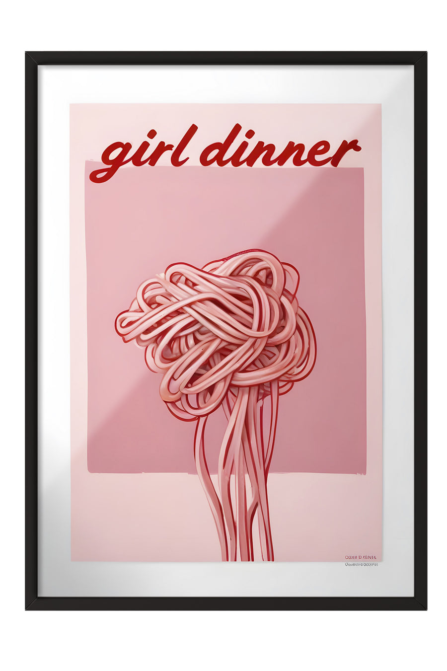 girl dinner Poster – Siyah Çerçeveli Tablo