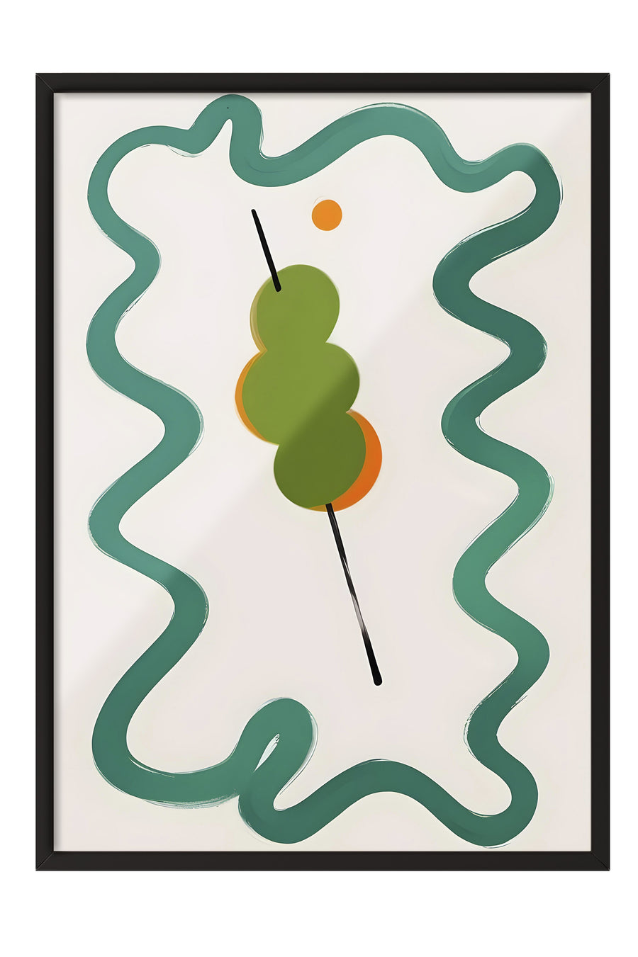 Soyut Dalga Poster – Siyah Çerçeveli Tablo