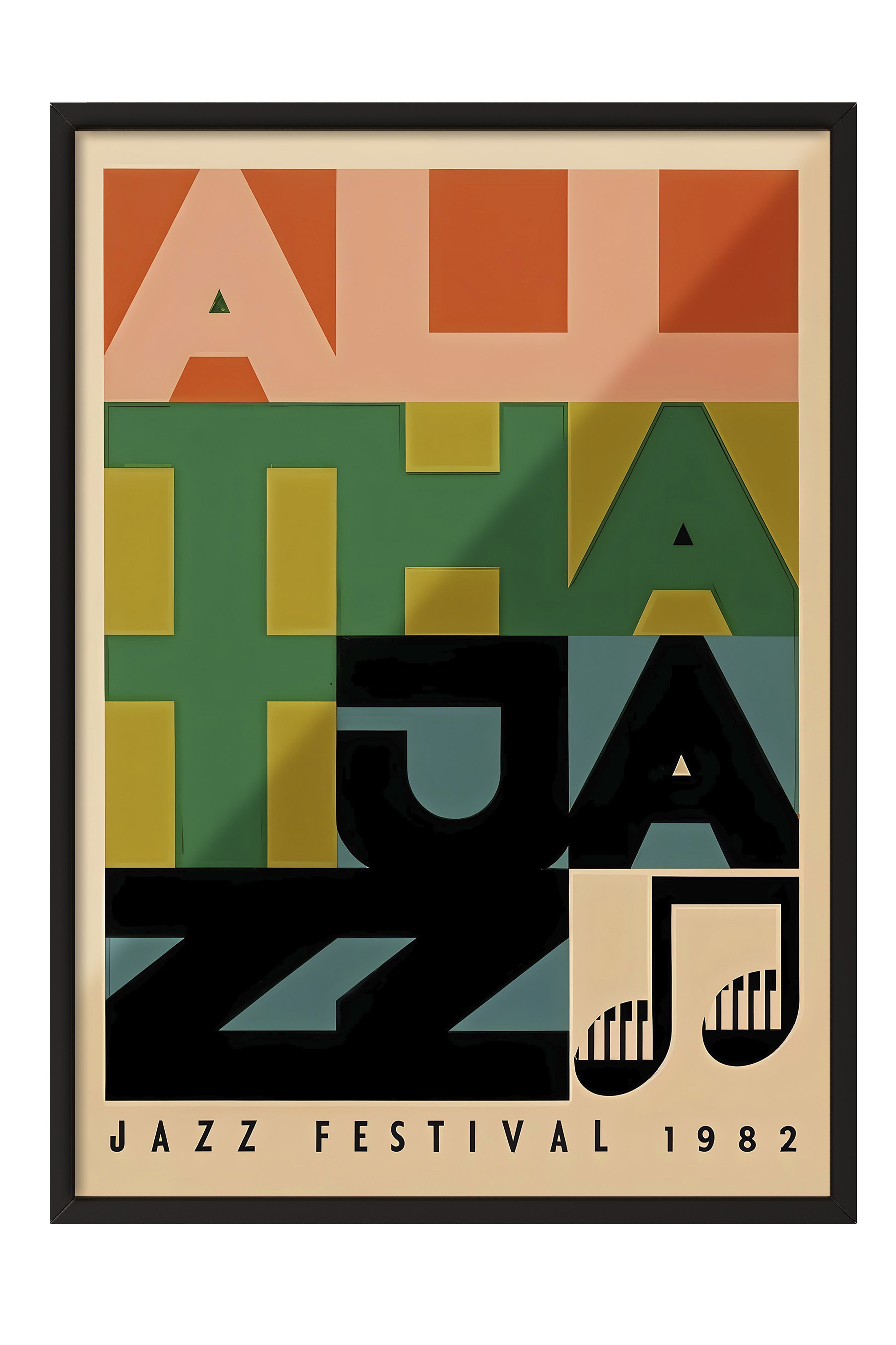 Siyah Çerçeveli Tablo, Jazz Festival, Comfort Serisi Poster ve  Duvar Tablosu, NO:108975