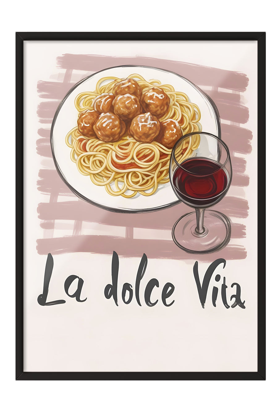 La dolce Vita Poster – Siyah Çerçeveli Tablo